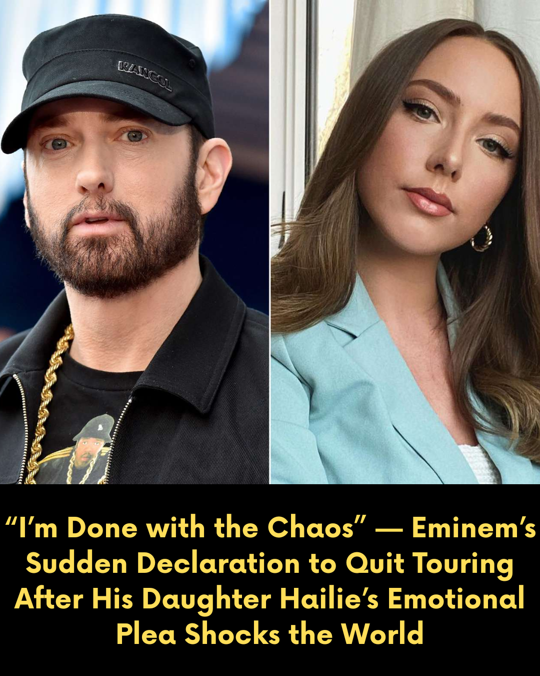 “I’m Done with the Chaos” — Eminem’s Sudden Declaration to Quit Touring After His Daughter Hailie’s Emotional Plea Shocks the World