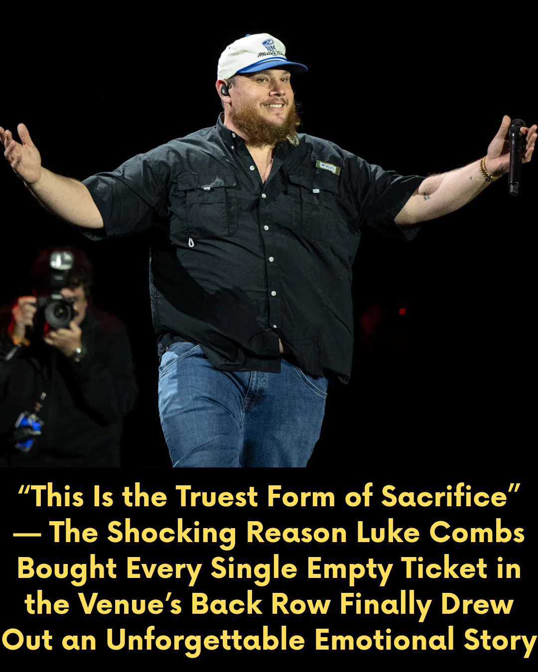 “This Is the Truest Form of Sacrifice” — The Shocking Reason Luke Combs Bought Every Single Empty Ticket in the Venue’s Back Row Finally Drew Out an Unforgettable Emotional Story
