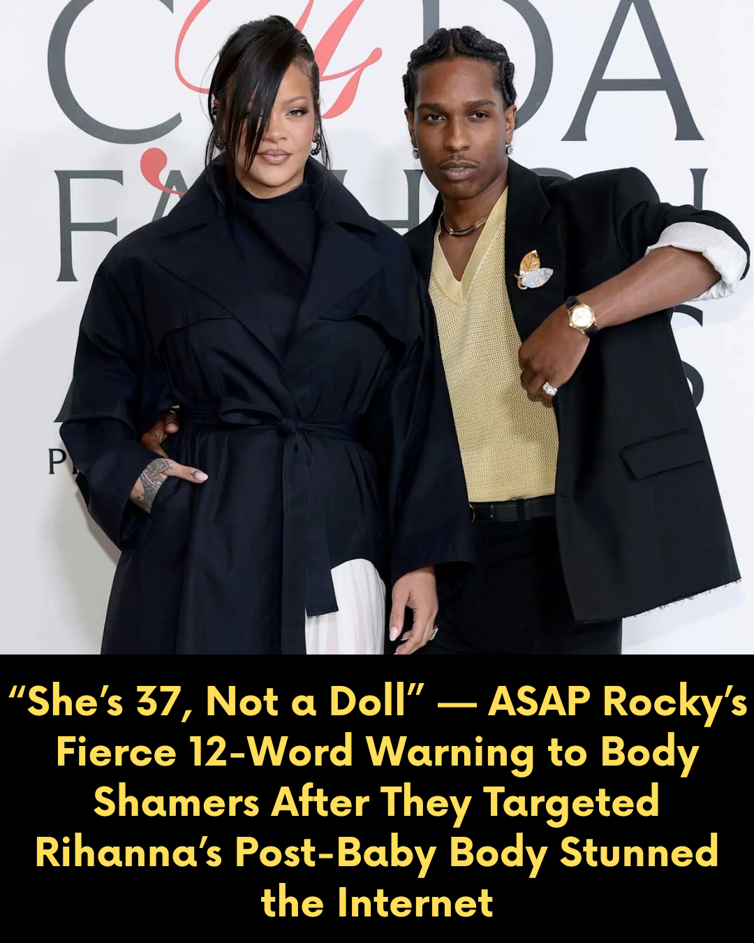 “She’s 37, Not a Doll” — ASAP Rocky’s Fierce 12-Word Warning to Body Shamers After They Targeted Rihanna’s Post-Baby Body Stunned the Internet