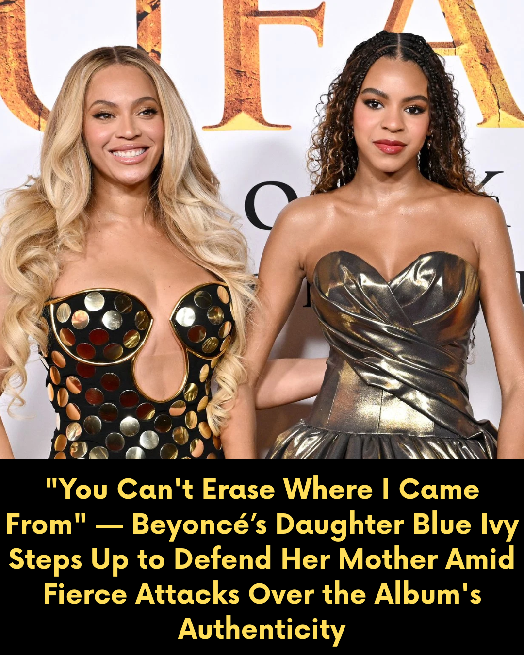 “You Can’t Erase Where I Came From” — Beyoncé’s Daughter Blue Ivy Steps Up to Defend Her Mother Amid Fierce Attacks Over the Album’s Authenticity