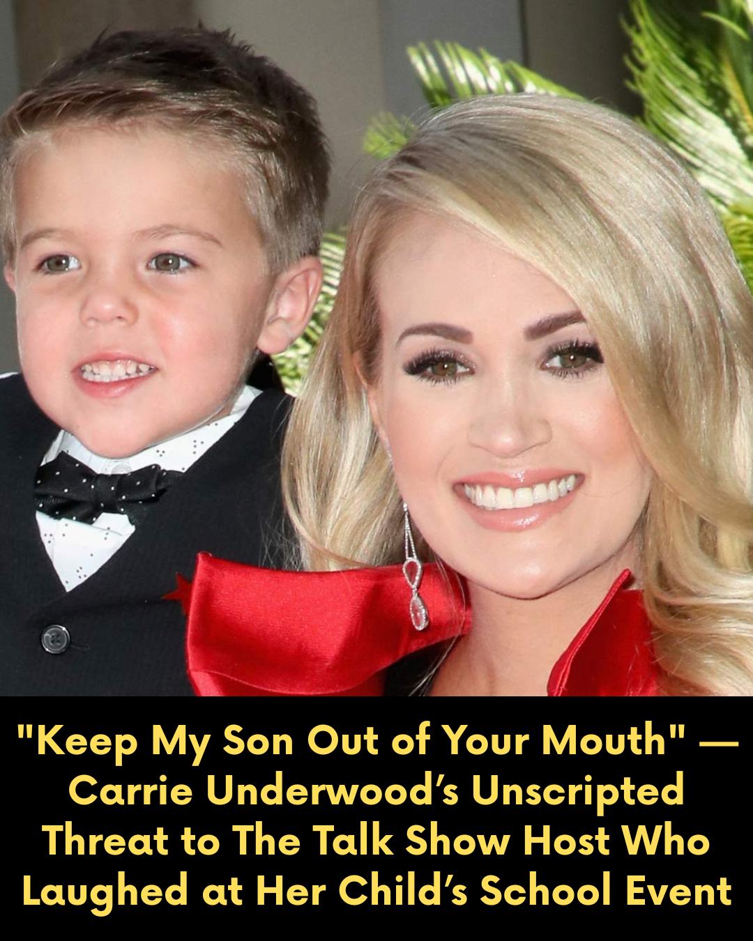 “Keep My Son Out of Your Mouth” — Carrie Underwood’s Unscripted Threat to The Talk Show Host Who Laughed at Her Child’s School Event