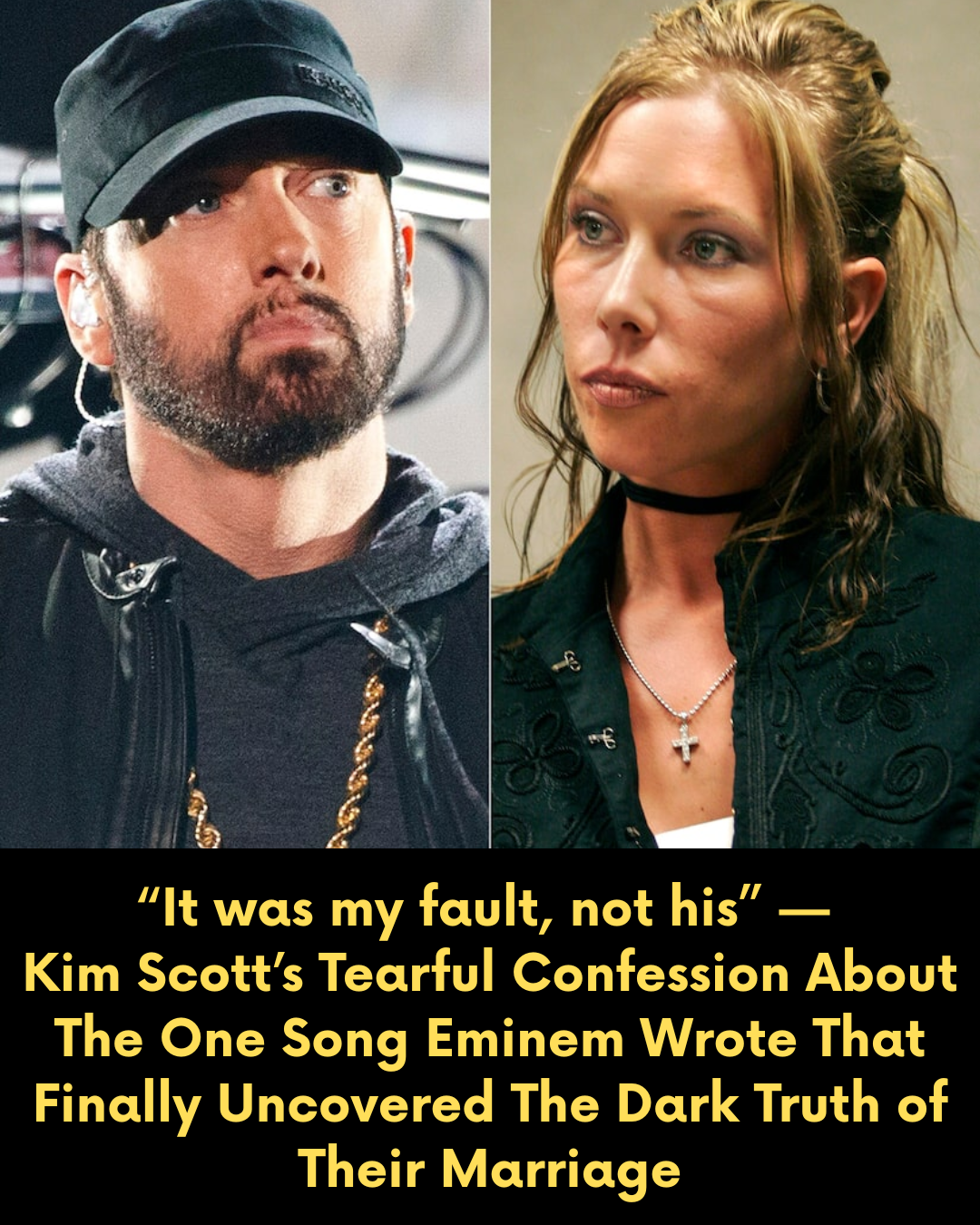 “It was my fault, not his” — Kim Scott’s Tearful Confession About The One Song Eminem Wrote That Finally Uncovered The Dark Truth of Their Marriage