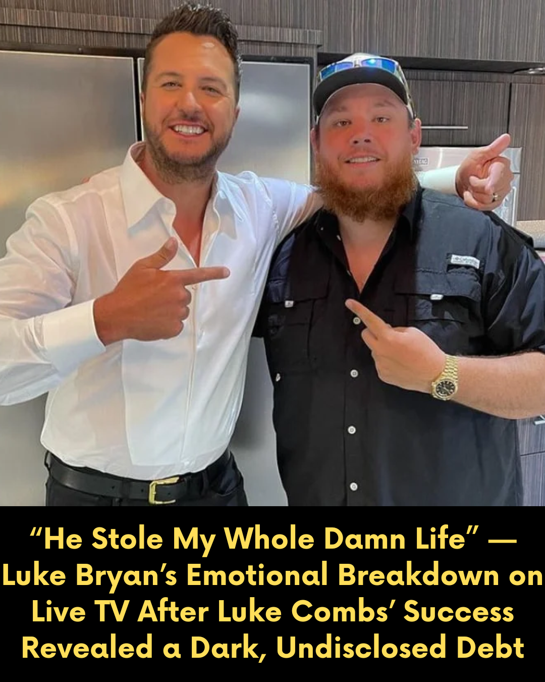 “He Stole My Whole Damn Life” — Luke Bryan’s Emotional Breakdown on Live TV After Luke Combs’ Success Revealed a Dark, Undisclosed Debt