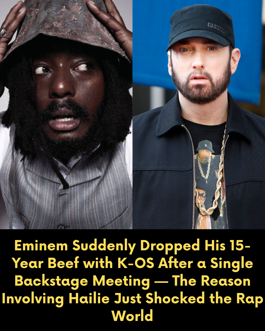 Eminem Suddenly Dropped His 15-Year Beef with K-OS After a Single Backstage Meeting — The Reason Involving Hailie Just Shocked the Rap World