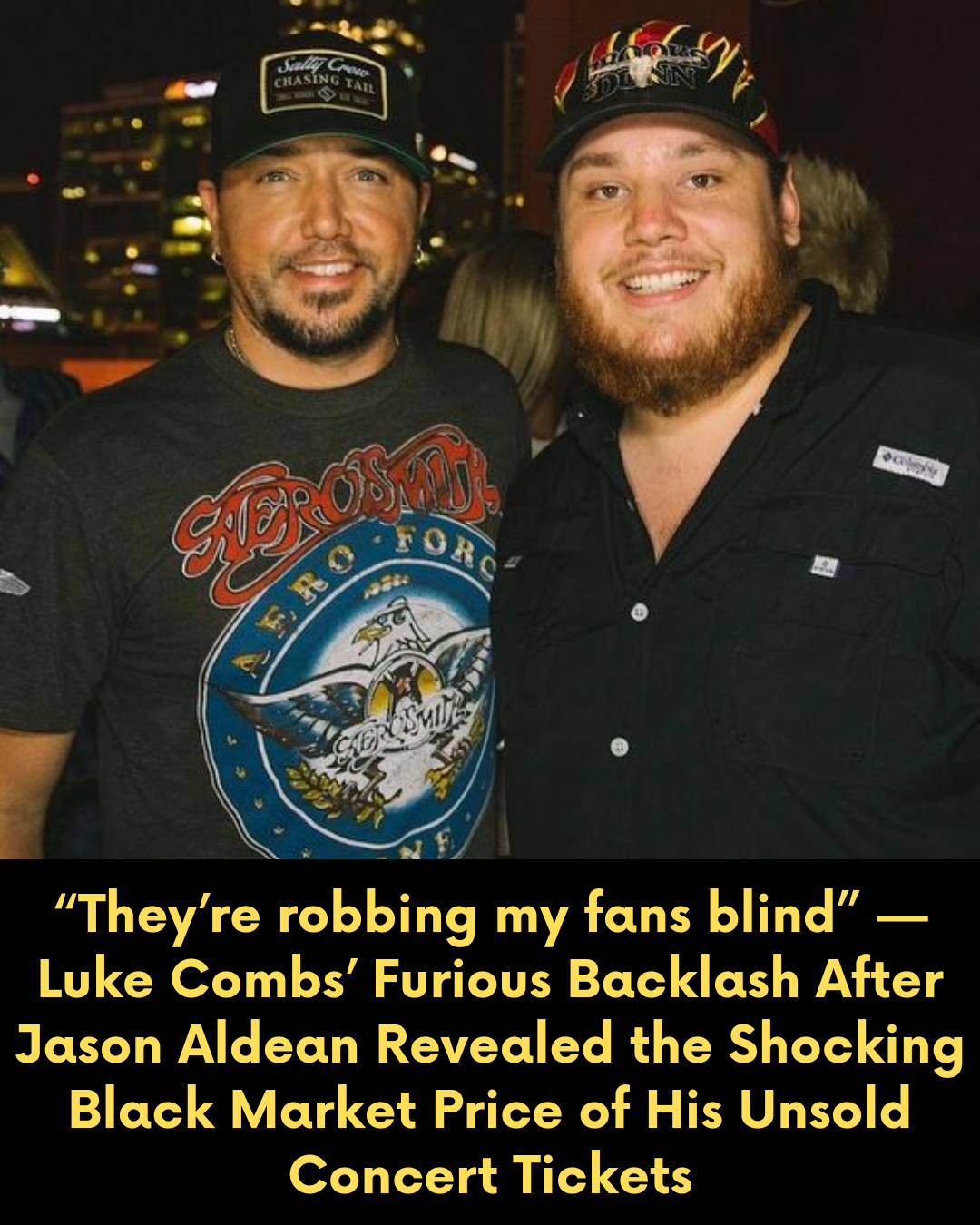 “They’re robbing my fans blind” — Luke Combs’ Furious Backlash After Jason Aldean Revealed the Shocking Black Market Price of His Unsold Concert Tickets