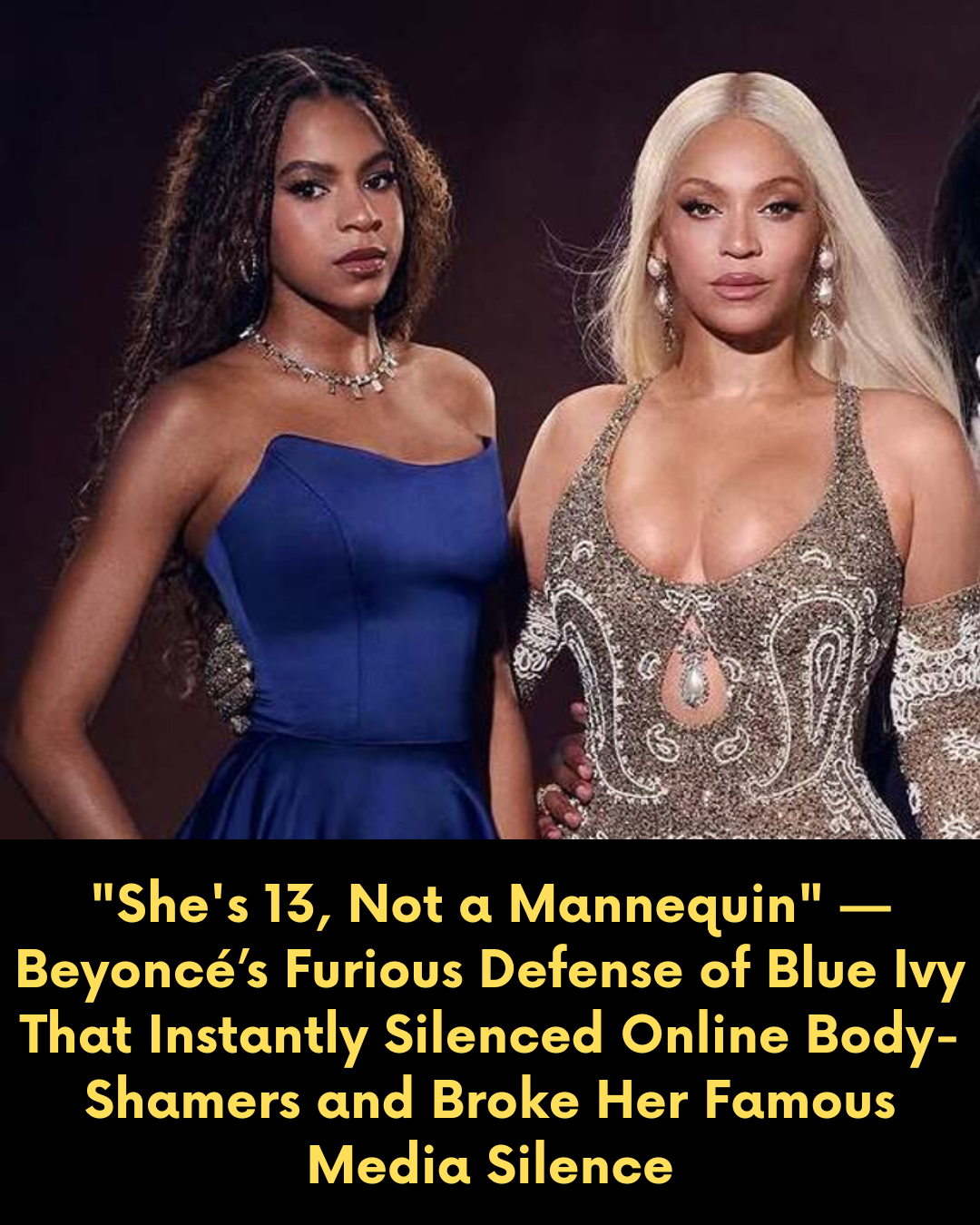 “She’s 13, Not a Mannequin” — Beyoncé’s Furious Defense of Blue Ivy That Instantly Silenced Online Body-Shamers and Broke Her Famous Media Silence