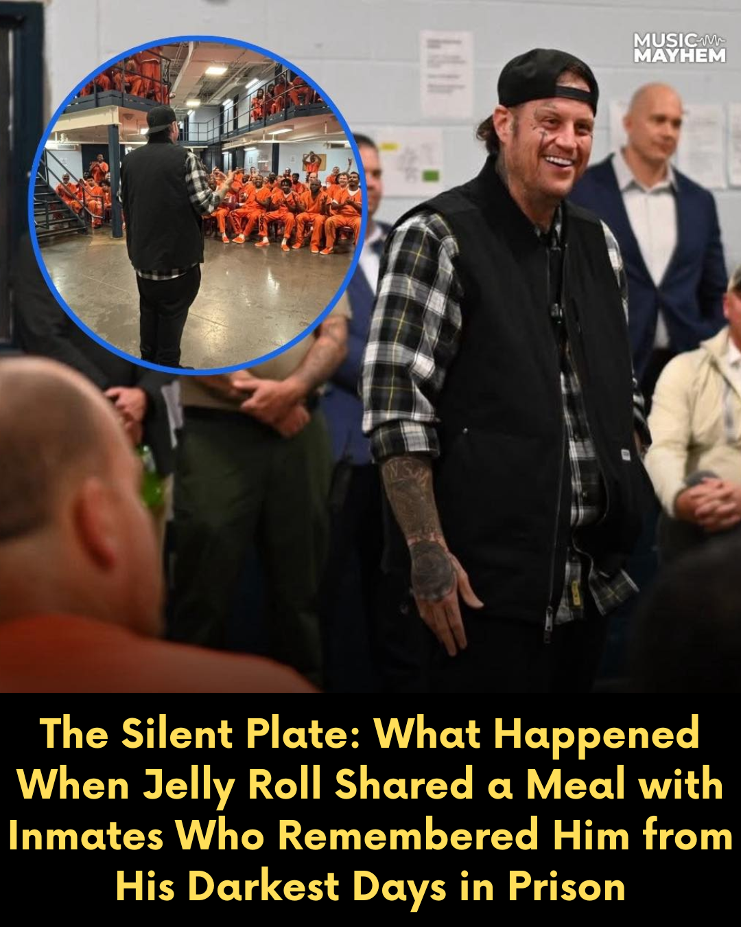 The Silent Plate: What Happened When Jelly Roll Shared a Meal with Inmates Who Remembered Him from His Darkest Days in Prison