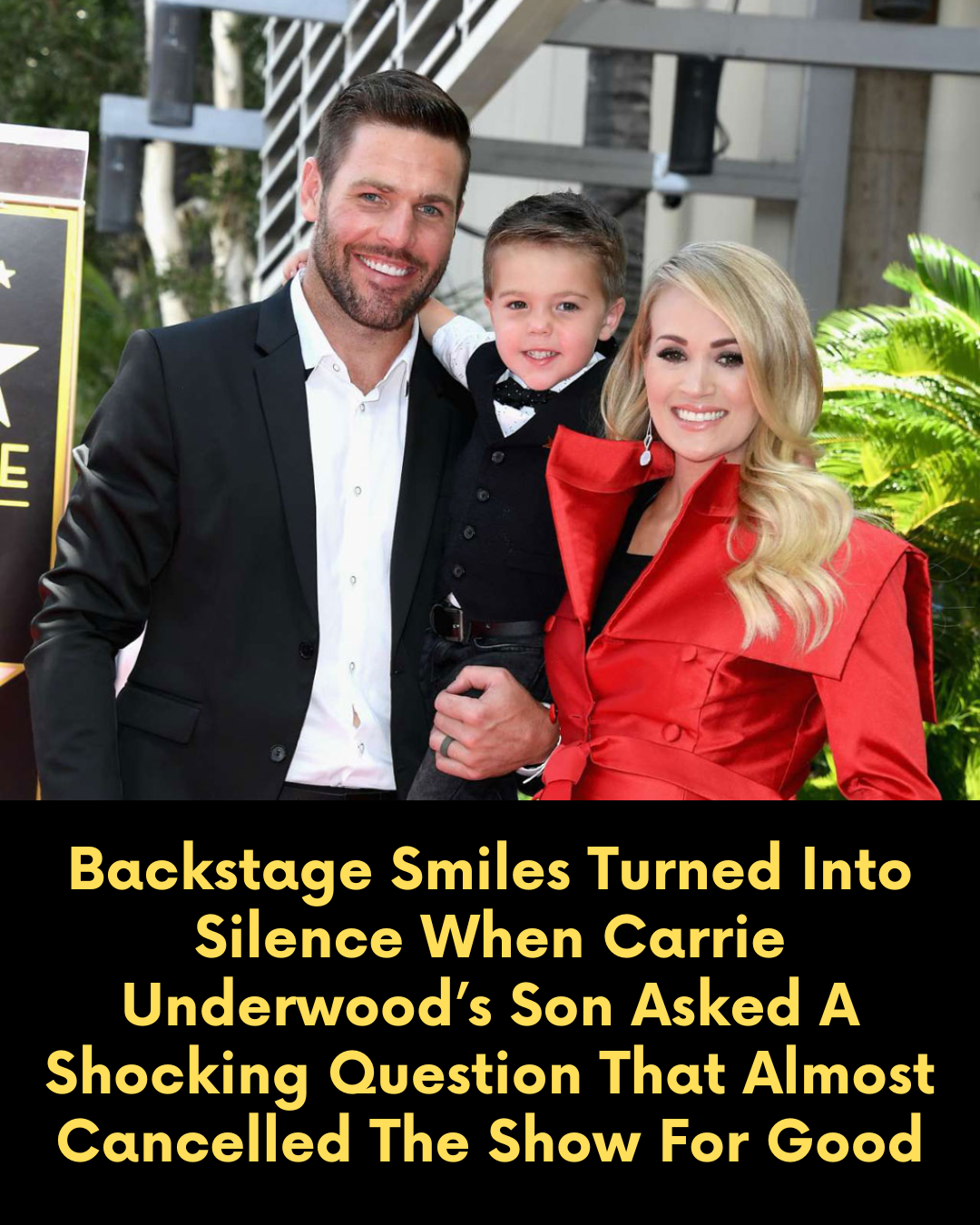 Backstage Smiles Turned Into Silence When Carrie Underwood’s Son Asked A Shocking Question That Almost Cancelled The Show For Good