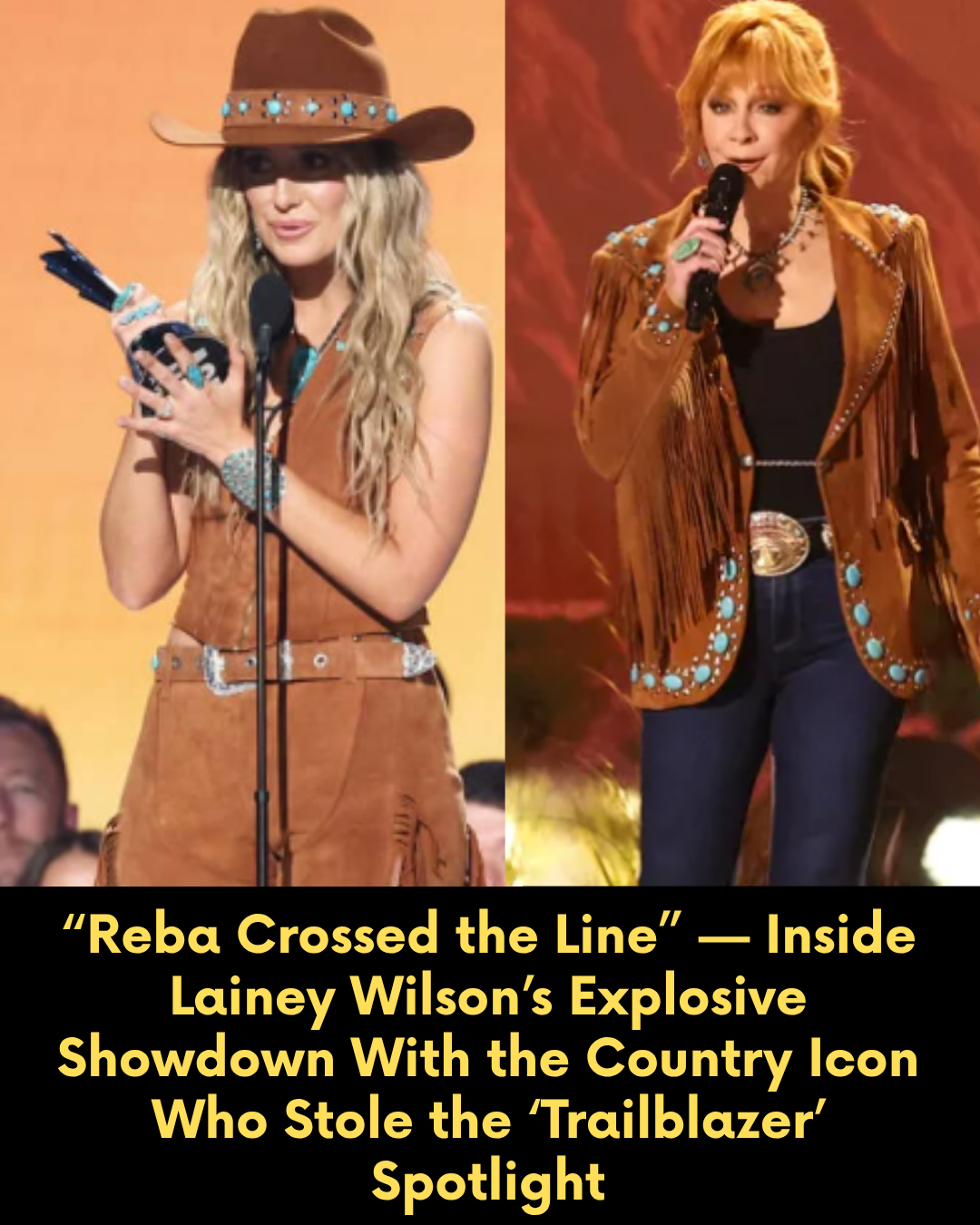 “Reba Crossed the Line” — Inside Lainey Wilson’s Explosive Showdown With the Country Icon Who Stole the ‘Trailblazer’ Spotlight