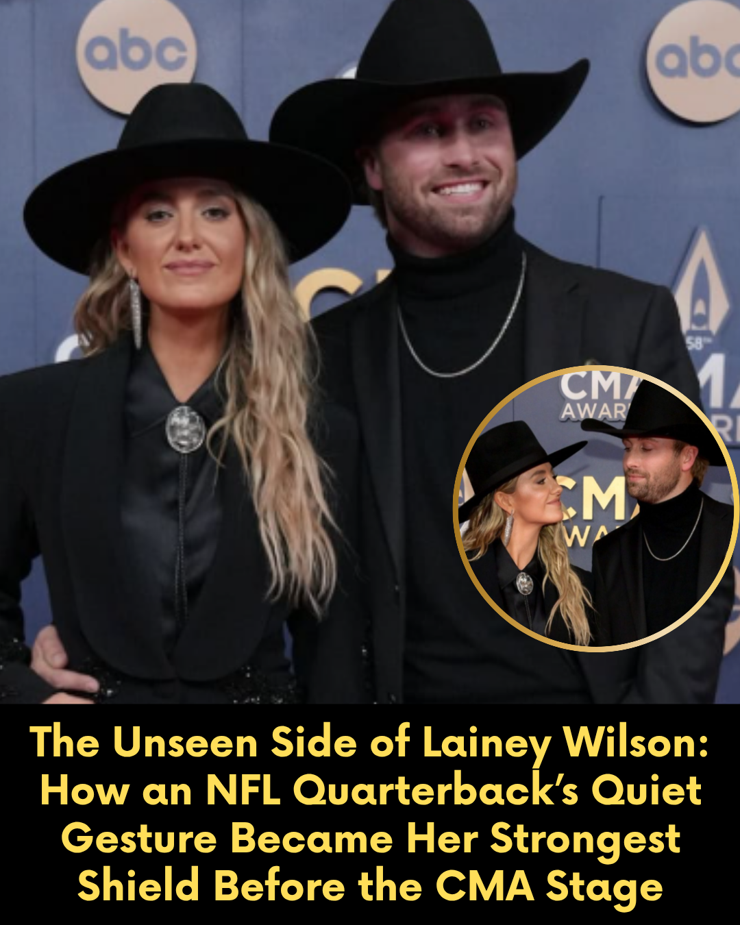 The Unseen Side of Lainey Wilson: How an NFL Quarterback’s Quiet Gesture Became Her Strongest Shield Before the CMA Stage