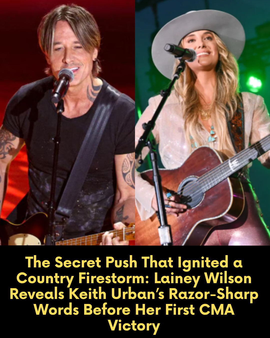 The Secret Push That Ignited a Country Firestorm: Lainey Wilson Reveals Keith Urban’s Razor-Sharp Words Before Her First CMA Victory