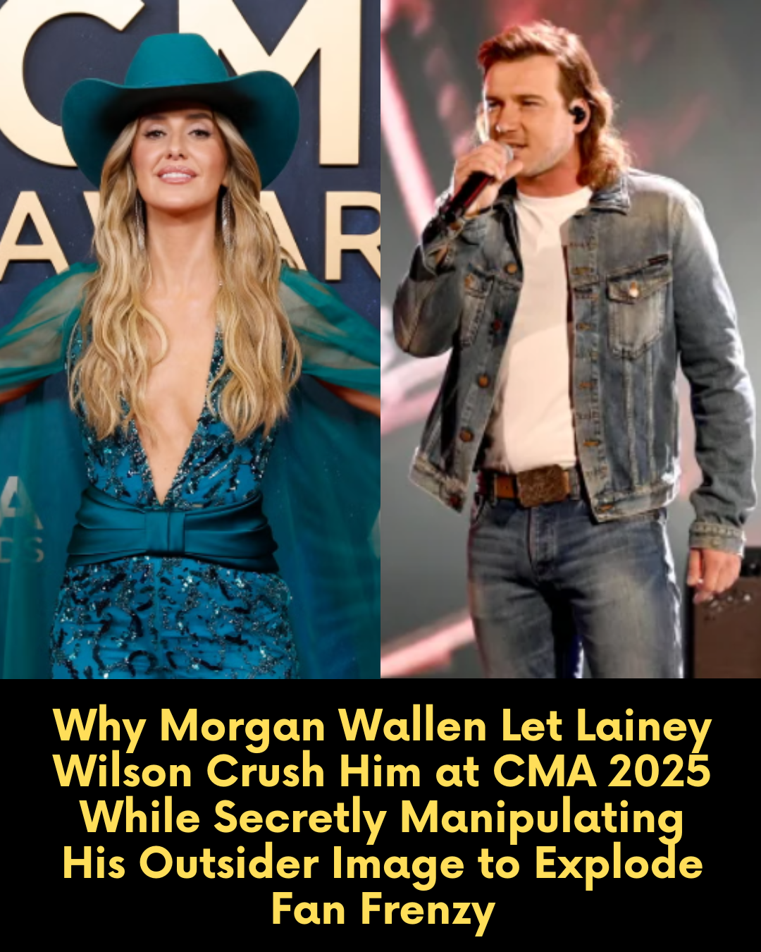 Why Morgan Wallen Let Lainey Wilson Crush Him at CMA 2025 While Secretly Manipulating His Outsider Image to Explode Fan Frenzy
