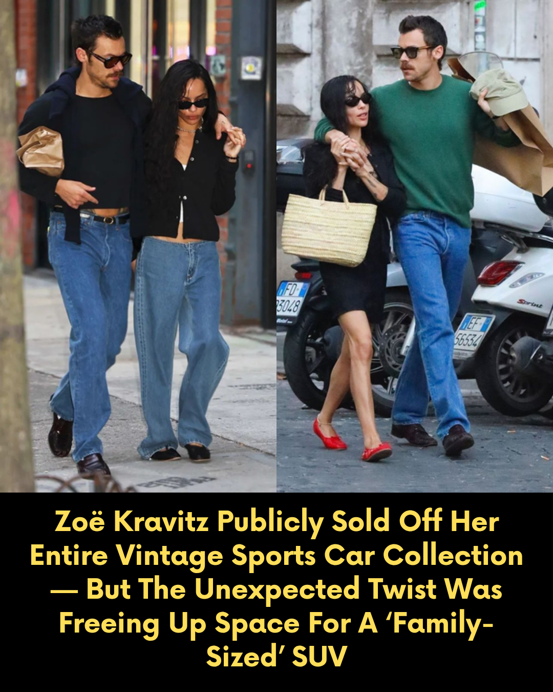 Zoë Kravitz Publicly Sold Off Her Entire Vintage Sports Car Collection — But The Unexpected Twist Was Freeing Up Space For A ‘Family-Sized’ SUV