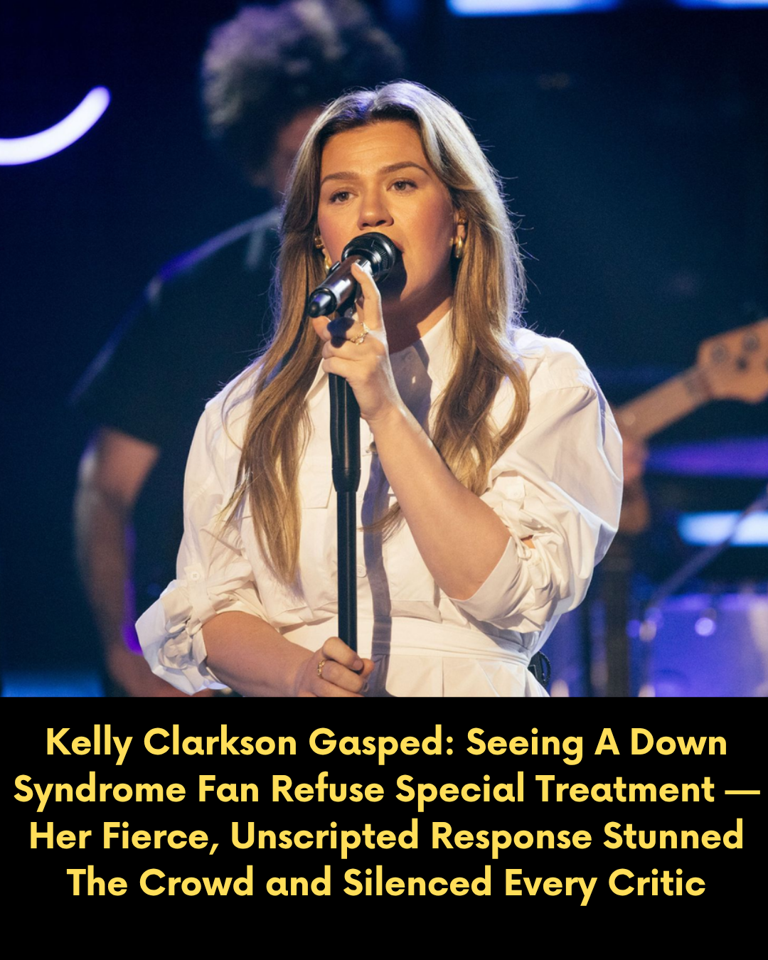 Kelly Clarkson Gasped: Seeing A Down Syndrome Fan Refuse Special Treatment — Her Fierce, Unscripted Response Stunned The Crowd and Silenced Every Critic