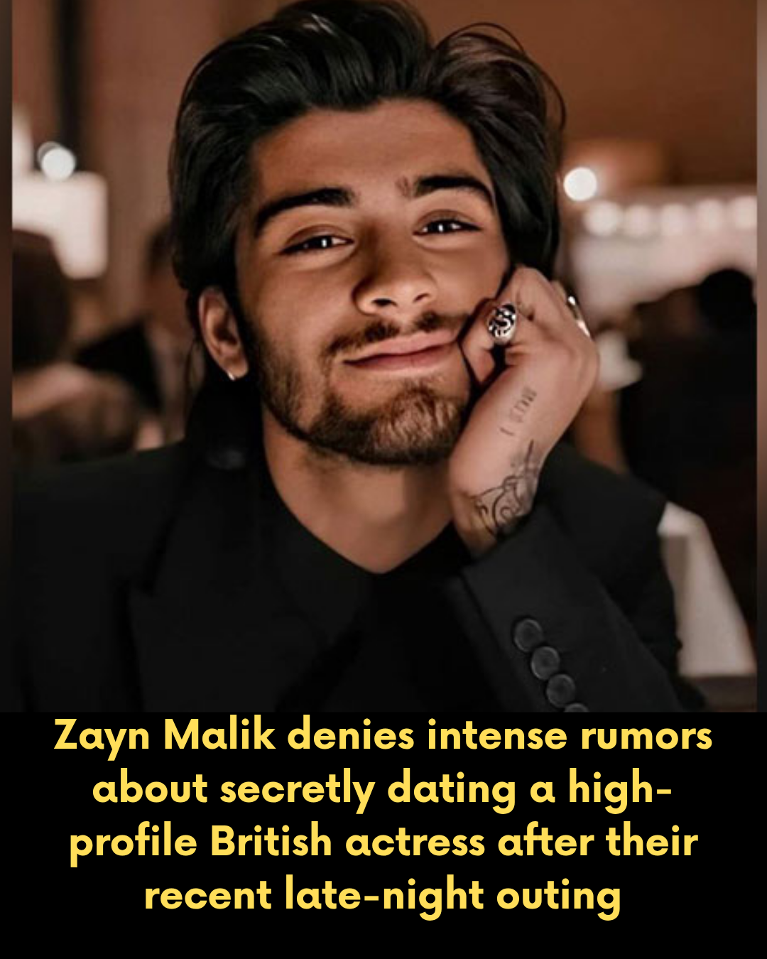 Zayn Malik denies intense rumors about secretly dating a high-profile British actress after their recent late-night outing
