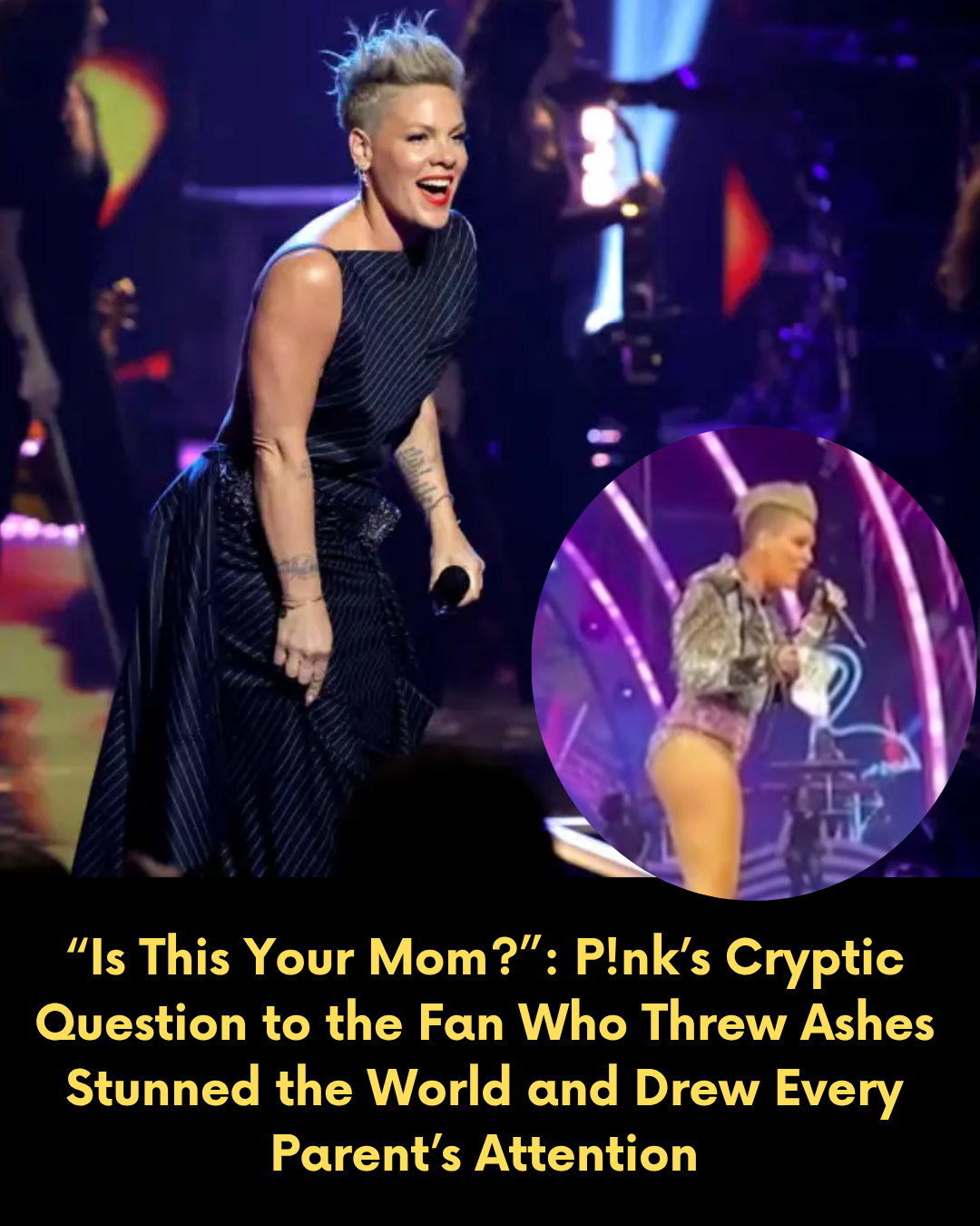 “Is This Your Mom?”: P!nk’s Cryptic Question to the Fan Who Threw Ashes Stunned the World and Drew Every Parent’s Attention