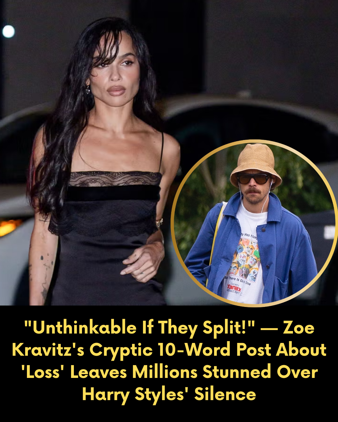 “Unthinkable If They Split!” — Zoe Kravitz’s Cryptic 10-Word Post About ‘Loss’ Leaves Millions Stunned Over Harry Styles’ Silence