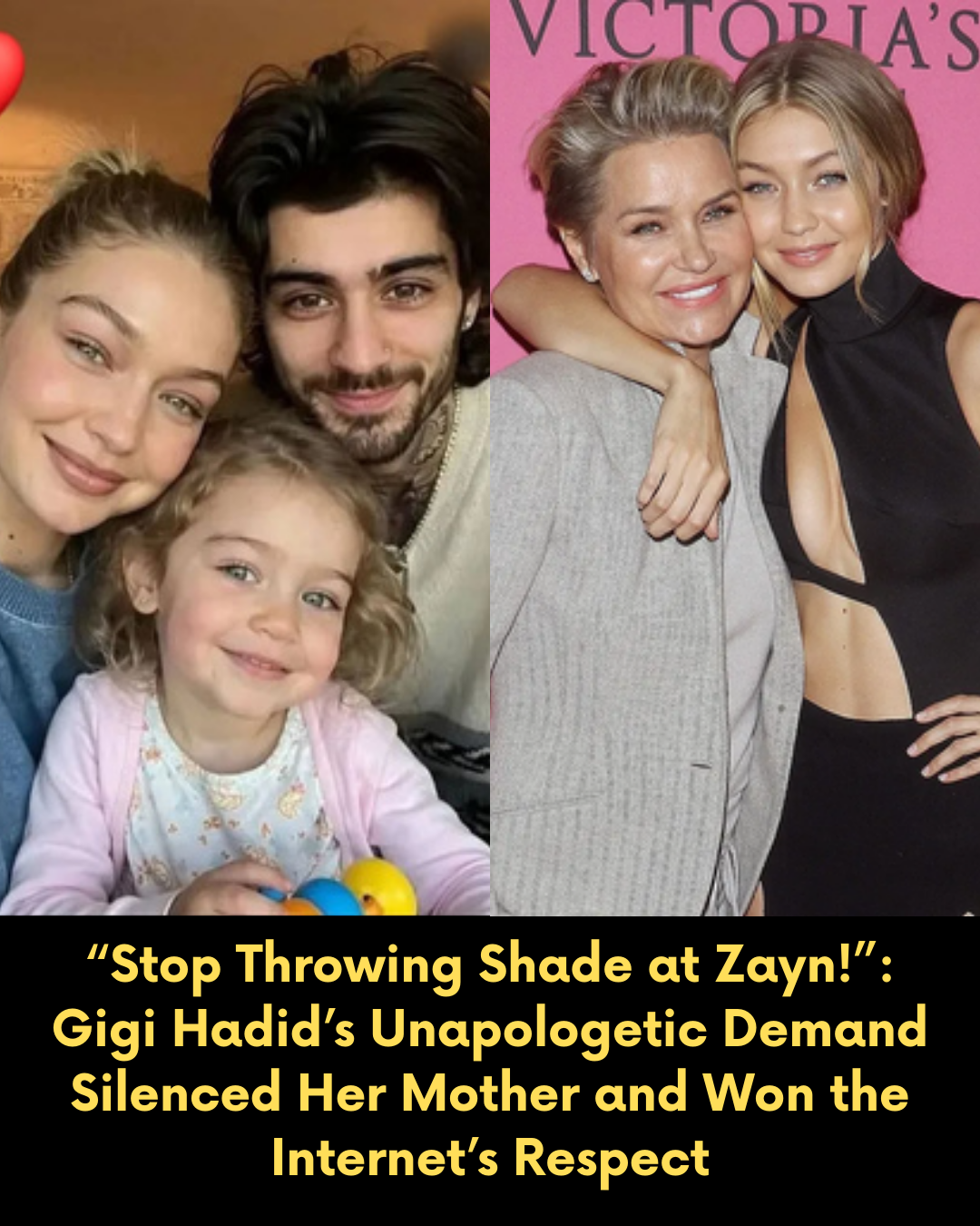 “Stop Throwing Shade at Zayn!”: Gigi Hadid’s Unapologetic Demand Silenced Her Mother and Won the Internet’s Respect