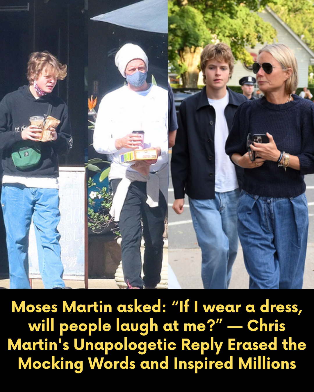 Moses Martin asked: “If I wear a dress, will people laugh at me?” — Chris Martin’s Unapologetic Reply Erased the Mocking Words and Inspired Millions