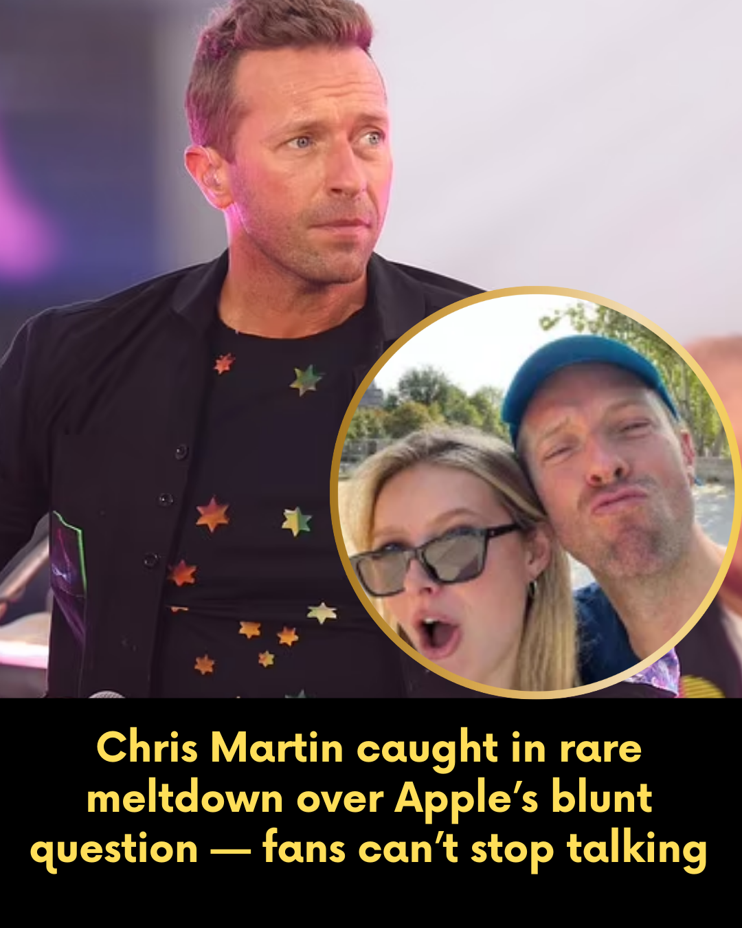 Chris Martin caught in rare meltdown over Apple’s blunt question — fans can’t stop talking