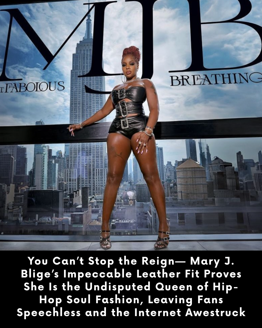 You Can’t Stop the Reign— Mary J. Blige’s Impeccable Leather Fit Proves She Is the Undisputed Queen of Hip-Hop Soul Fashion, Leaving Fans Speechless and the Internet Awestruck