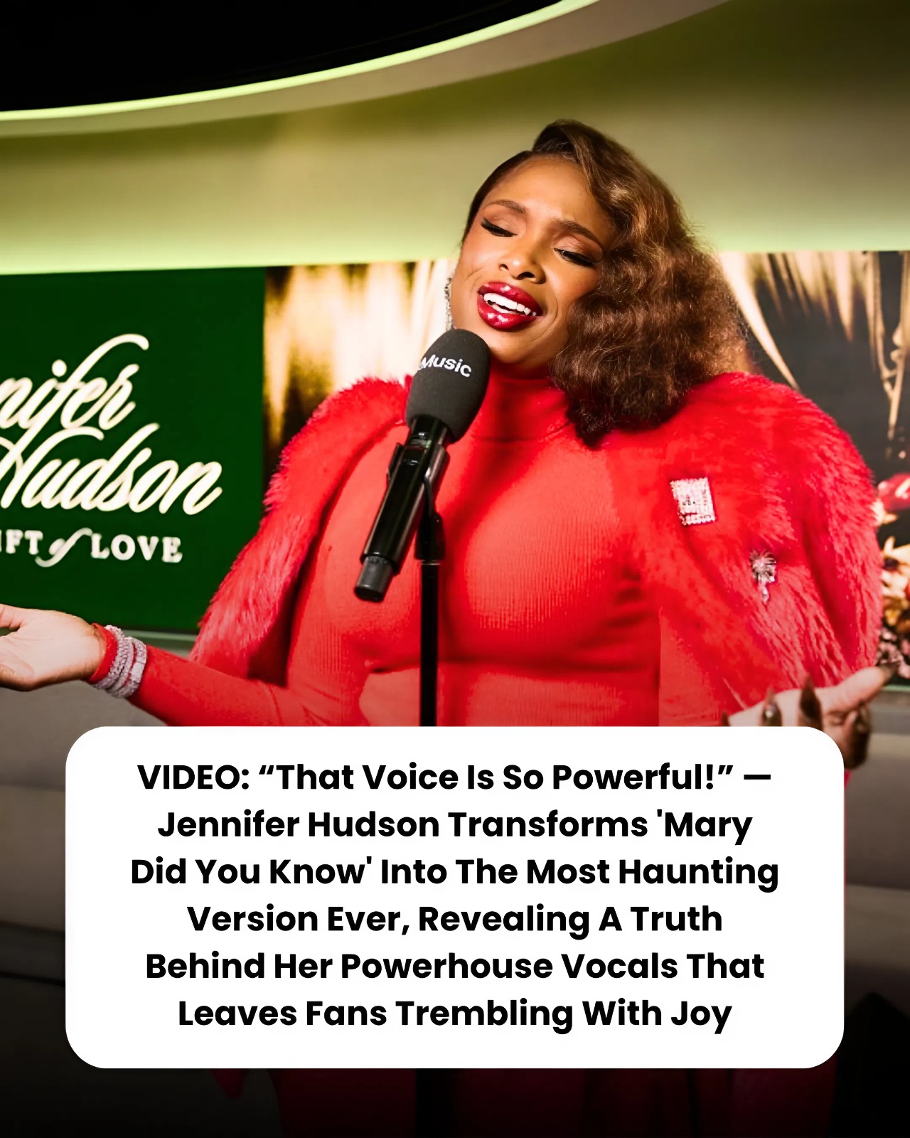 VIDEO: “That Voice Is So Powerful!” — Jennifer Hudson Transforms ‘Mary Did You Know’ Into The Most Haunting Version Ever, Revealing A Truth Behind Her Powerhouse Vocals That Leaves Fans Trembling With Joy.