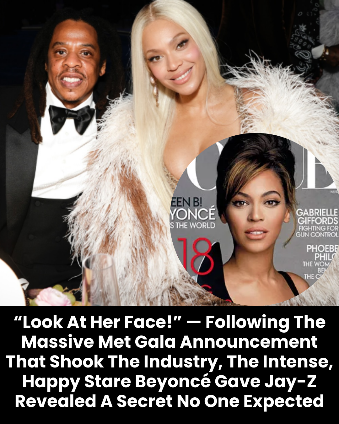 “Look At Her Face!” — Following The Massive Met Gala Announcement That Shook The Industry, The Intense, Happy Stare Beyoncé Gave Jay-Z Revealed A Secret No One Expected