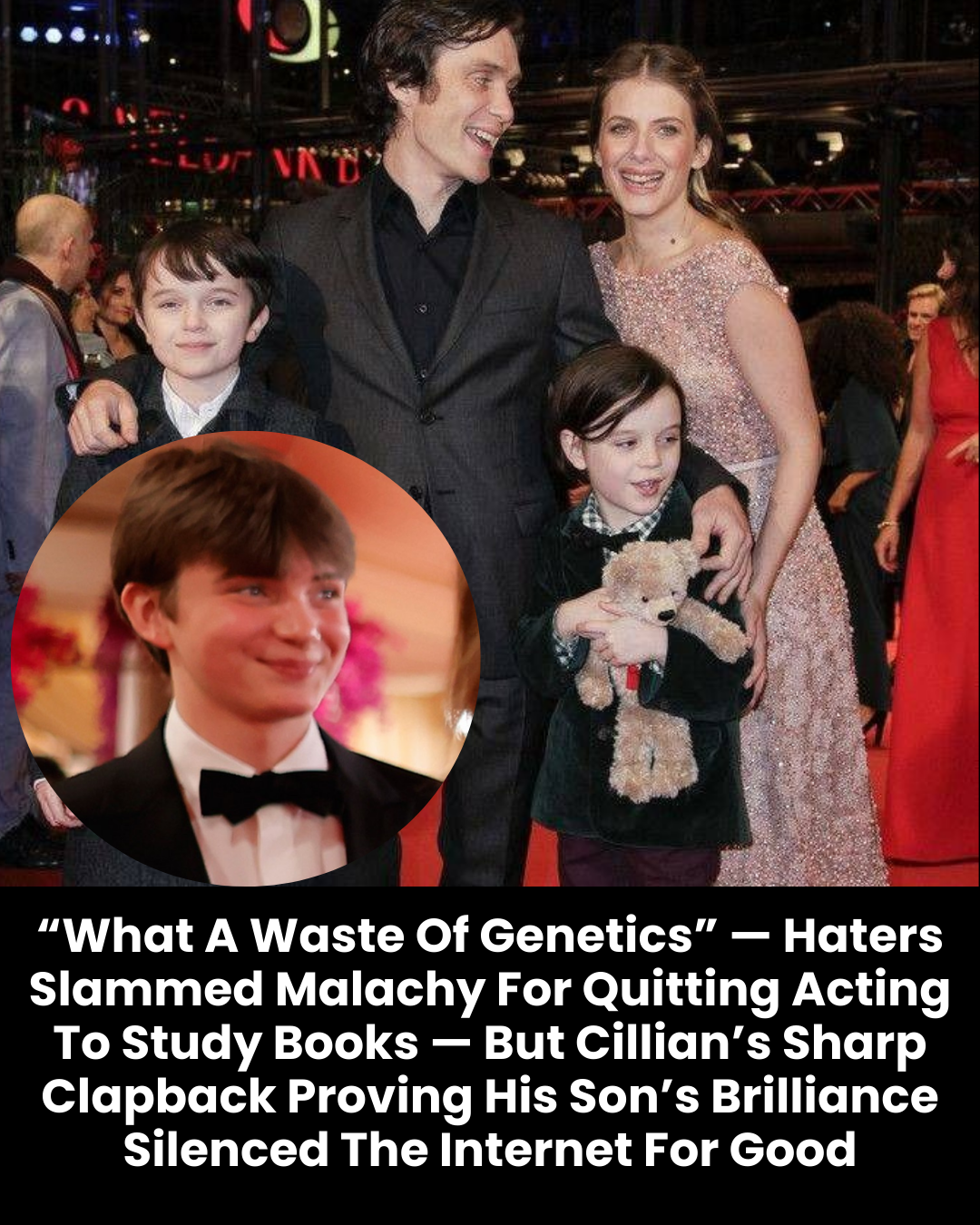 “What A Waste Of Genetics” — Haters Slammed Malachy For Quitting Acting To Study Books — But Cillian’s Sharp Clapback Proving His Son’s Brilliance Silenced The Internet For Good