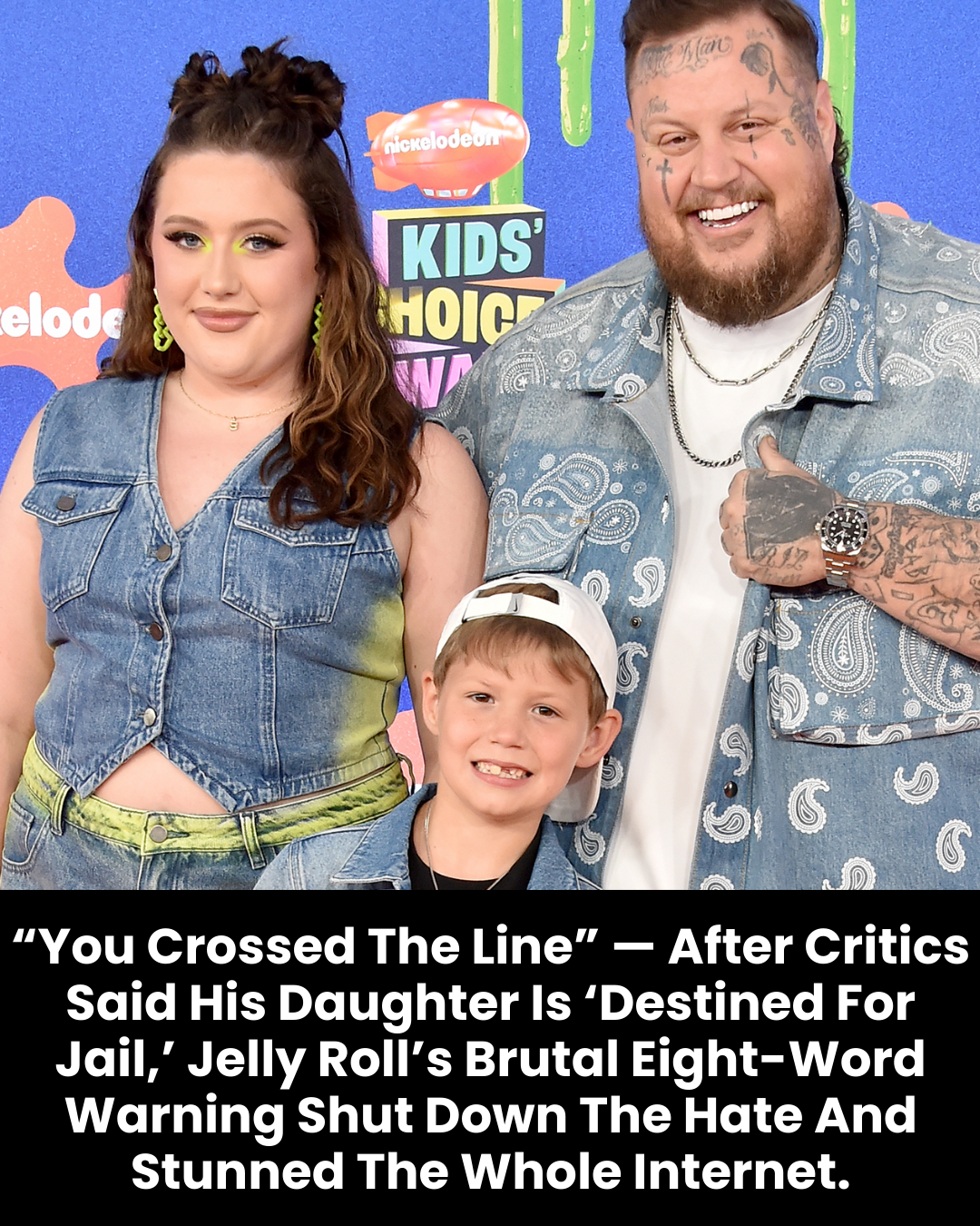 “You Crossed The Line” — After Critics Said His Daughter Is ‘Destined For Jail,’ Jelly Roll’s Brutal Eight-Word Warning Shut Down The Hate And Stunned The Whole Internet.