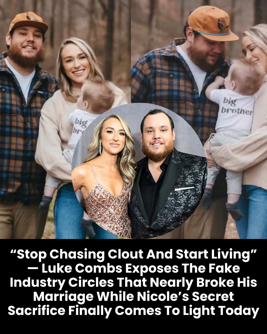 “Stop Chasing Clout And Start Living” — Luke Combs Exposes The Fake Industry Circles That Nearly Broke His Marriage While Nicole’s Secret Sacrifice Finally Comes To Light Today
