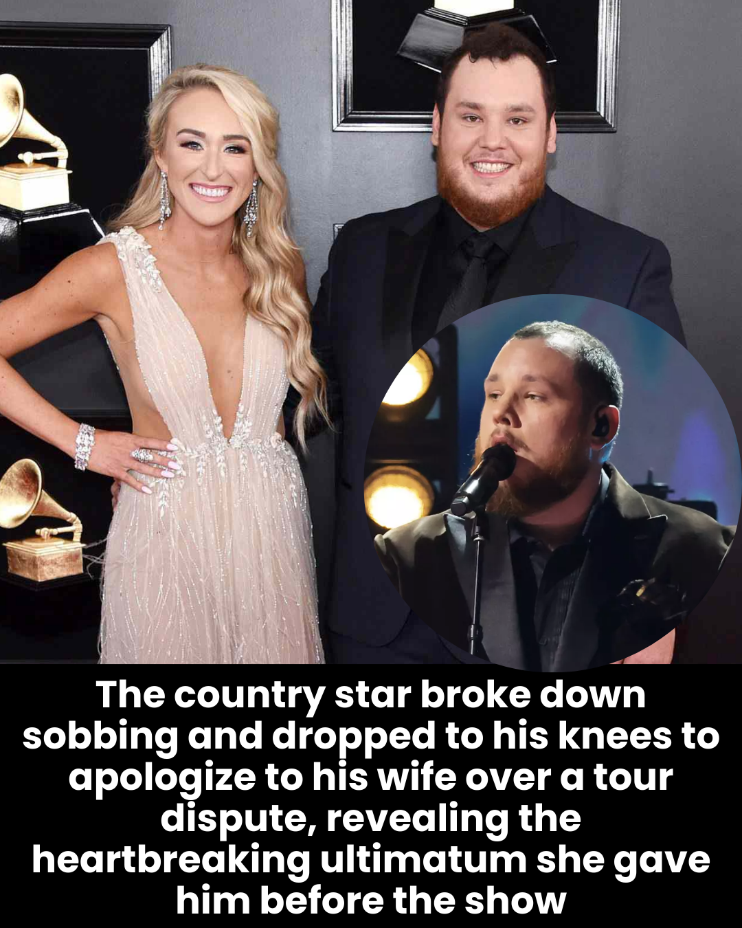 The country star broke down sobbing and dropped to his knees to apologize to his wife over a tour dispute, revealing the heartbreaking ultimatum she gave him before the show