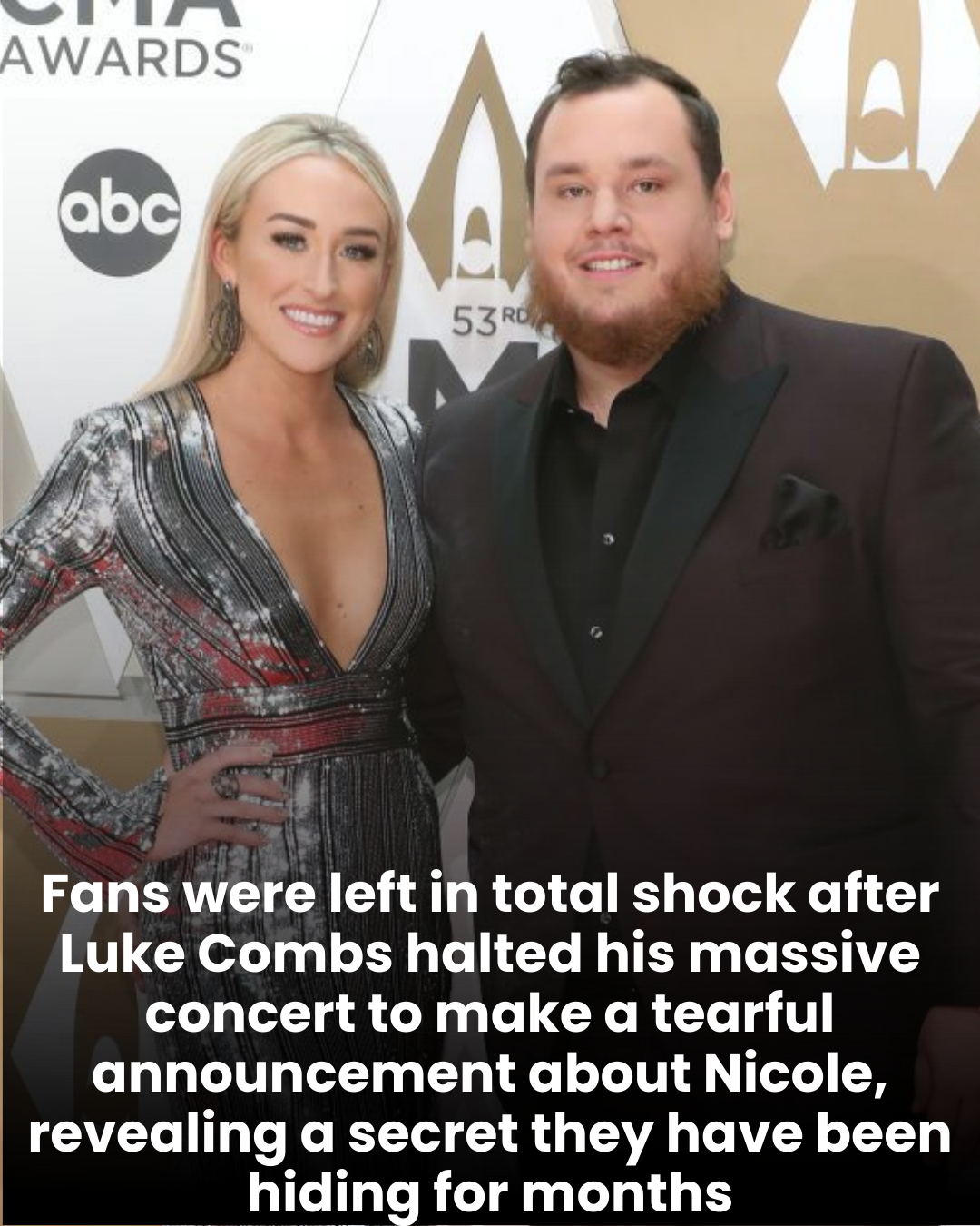 Fans were left in total shock after Luke Combs halted his massive concert to make a tearful announcement about Nicole, revealing a secret they have been hiding for months