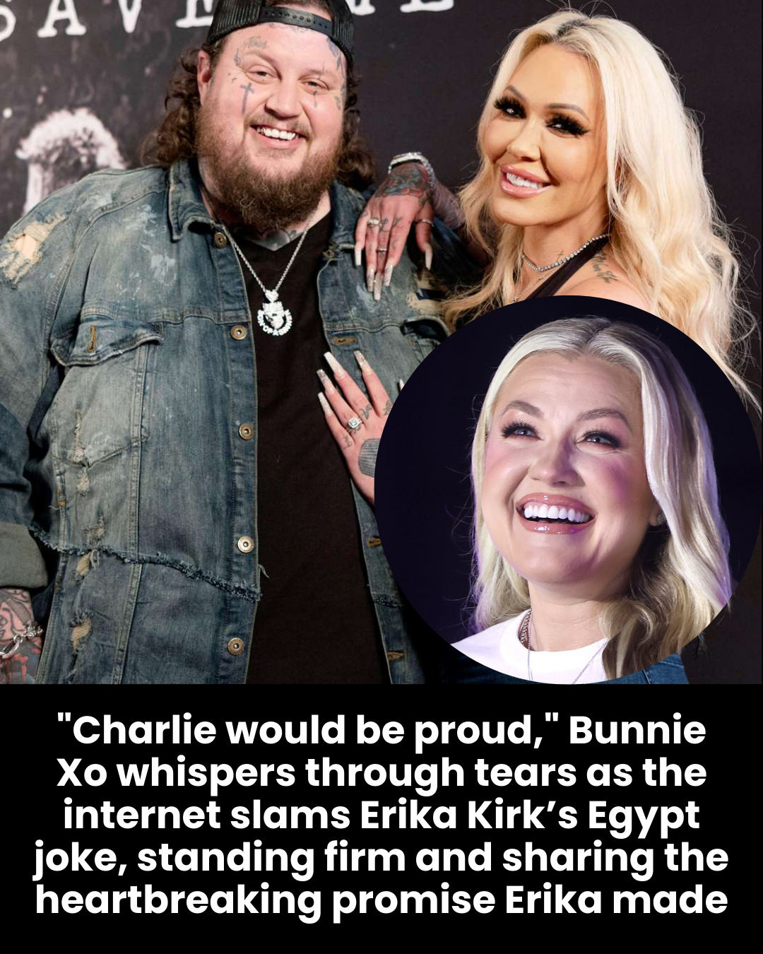 “Charlie would be proud,” Bunnie Xo whispers through tears as the internet slams Erika Kirk’s Egypt joke, standing firm and sharing the heartbreaking promise Erika made