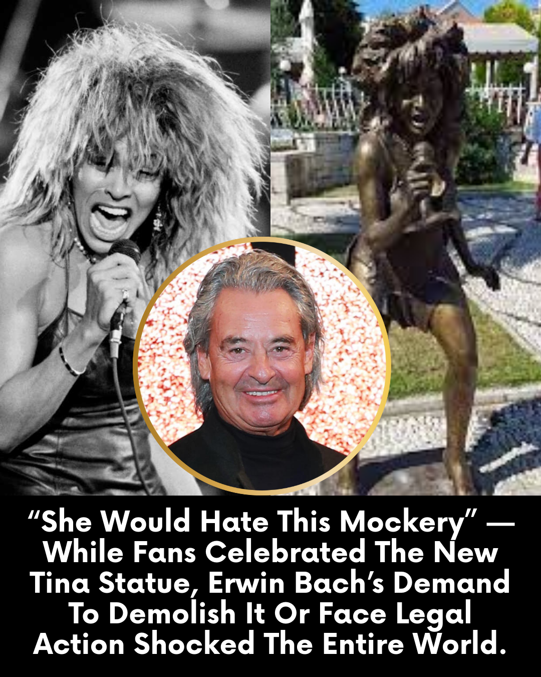 “She Would Hate This Mockery” — While Fans Celebrated The New Tina Statue, Erwin Bach’s Demand To Demolish It Or Face Legal Action Shocked The Entire World.