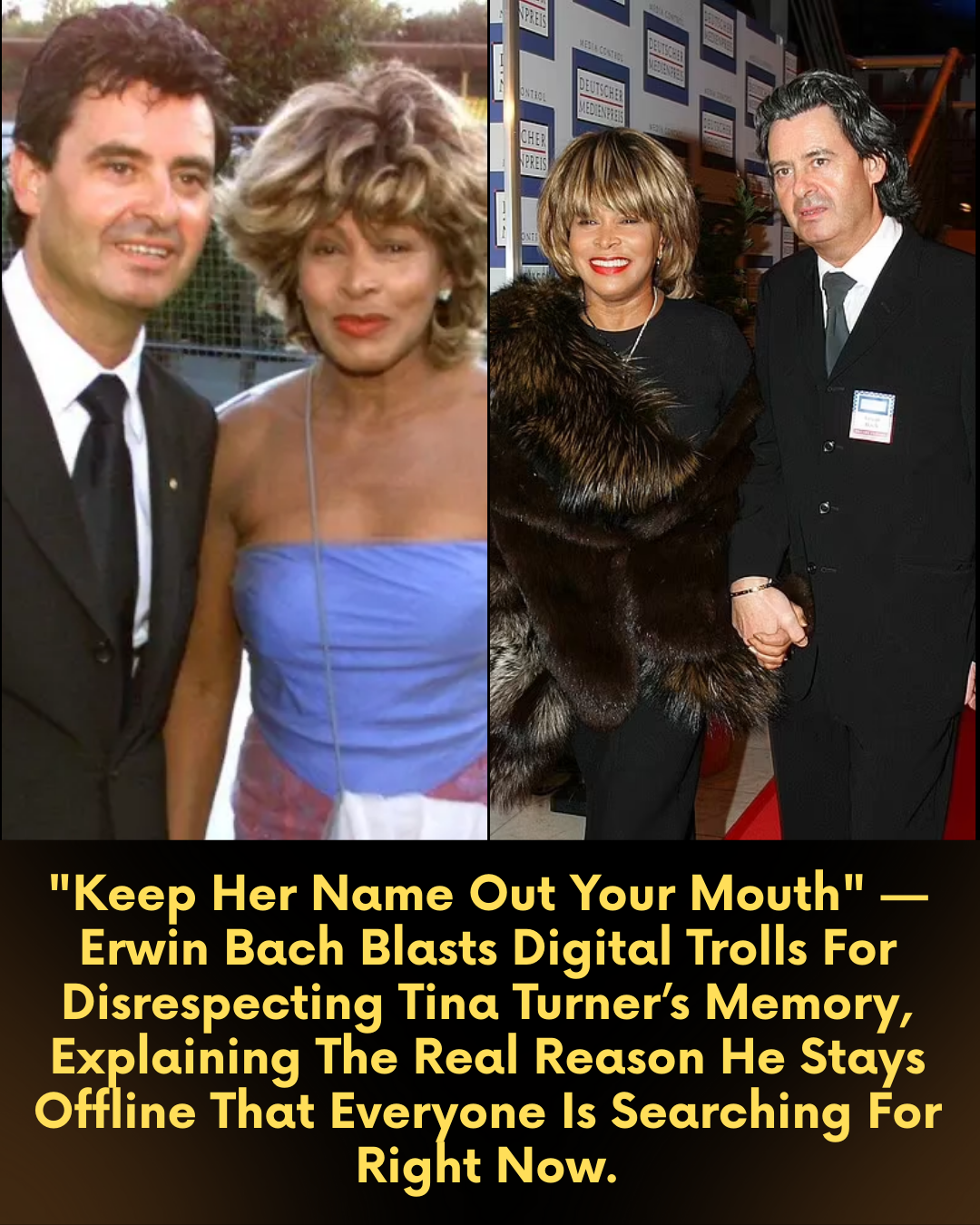 “Keep Her Name Out Your Mouth” — Erwin Bach Blasts Digital Trolls For Disrespecting Tina Turner’s Memory, Explaining The Real Reason He Stays Offline That Everyone Is Searching For Right Now.