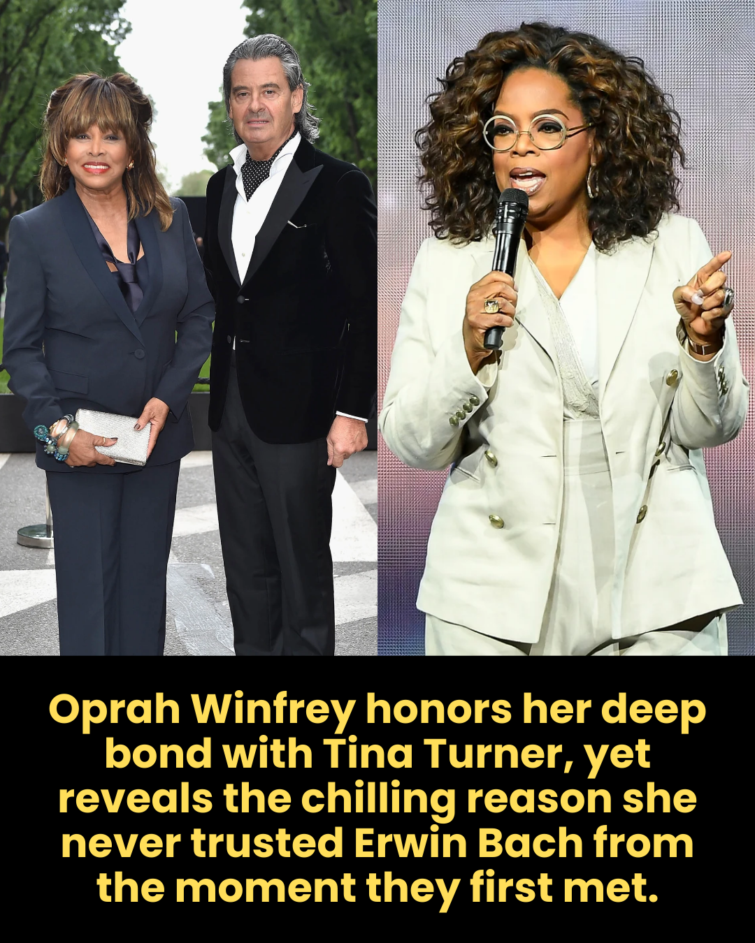 Oprah Winfrey honors her deep bond with Tina Turner, yet reveals the chilling reason she never trusted Erwin Bach from the moment they first met.