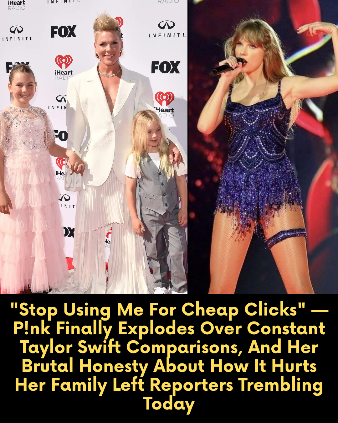 “Stop Using Me For Cheap Clicks” — P!nk Finally Explodes Over Constant Taylor Swift Comparisons, And Her Brutal Honesty About How It Hurts Her Family Left Reporters Trembling Today