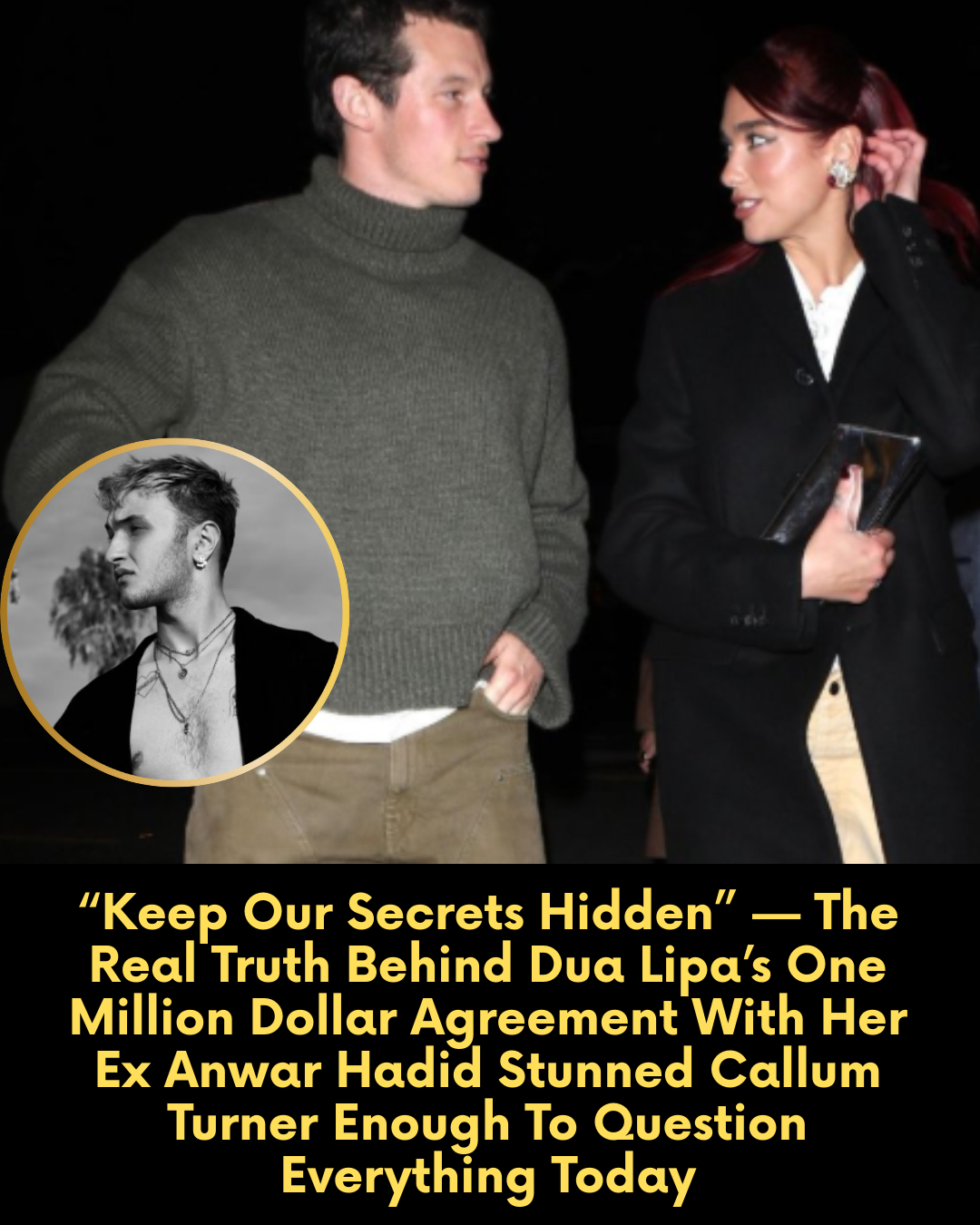 “Keep Our Secrets Hidden” — The Real Truth Behind Dua Lipa’s One Million Dollar Agreement With Her Ex Anwar Hadid Stunned Callum Turner Enough To Question Everything Today