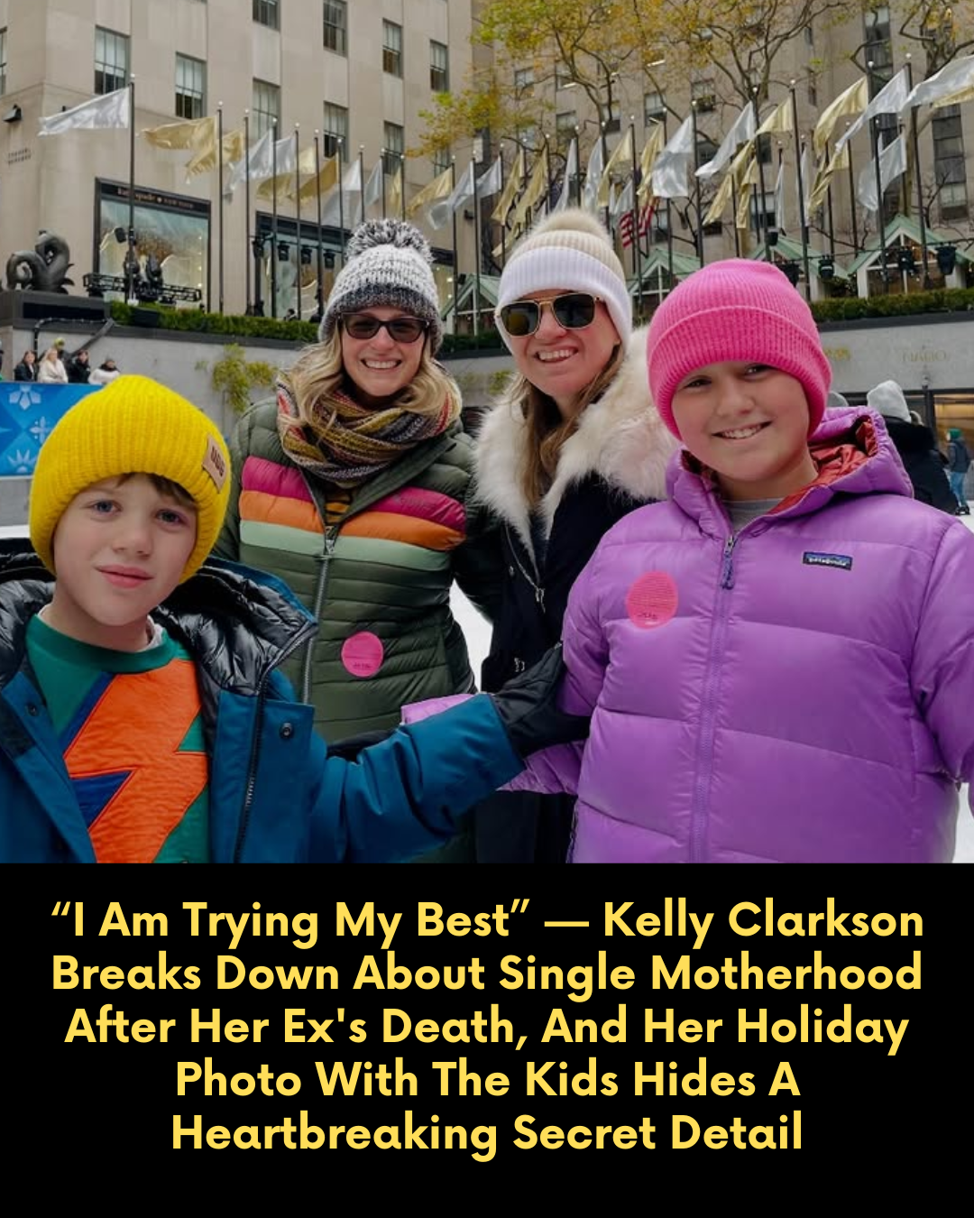 “I Am Trying My Best” — Kelly Clarkson Breaks Down About Single Motherhood After Her Ex’s Death, And Her Holiday Photo With The Kids Hides A Heartbreaking Secret Detail