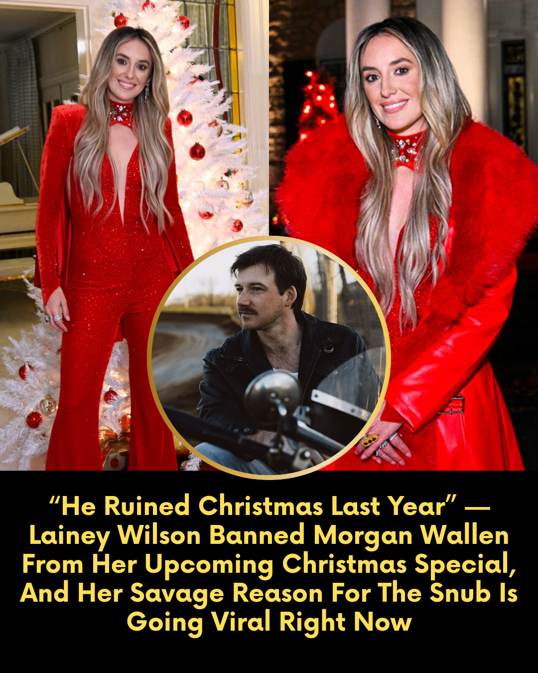 “He Ruined Christmas Last Year” — Lainey Wilson Banned Morgan Wallen From Her Upcoming Christmas Special, And Her Savage Reason For The Snub Is Going Viral Right Now