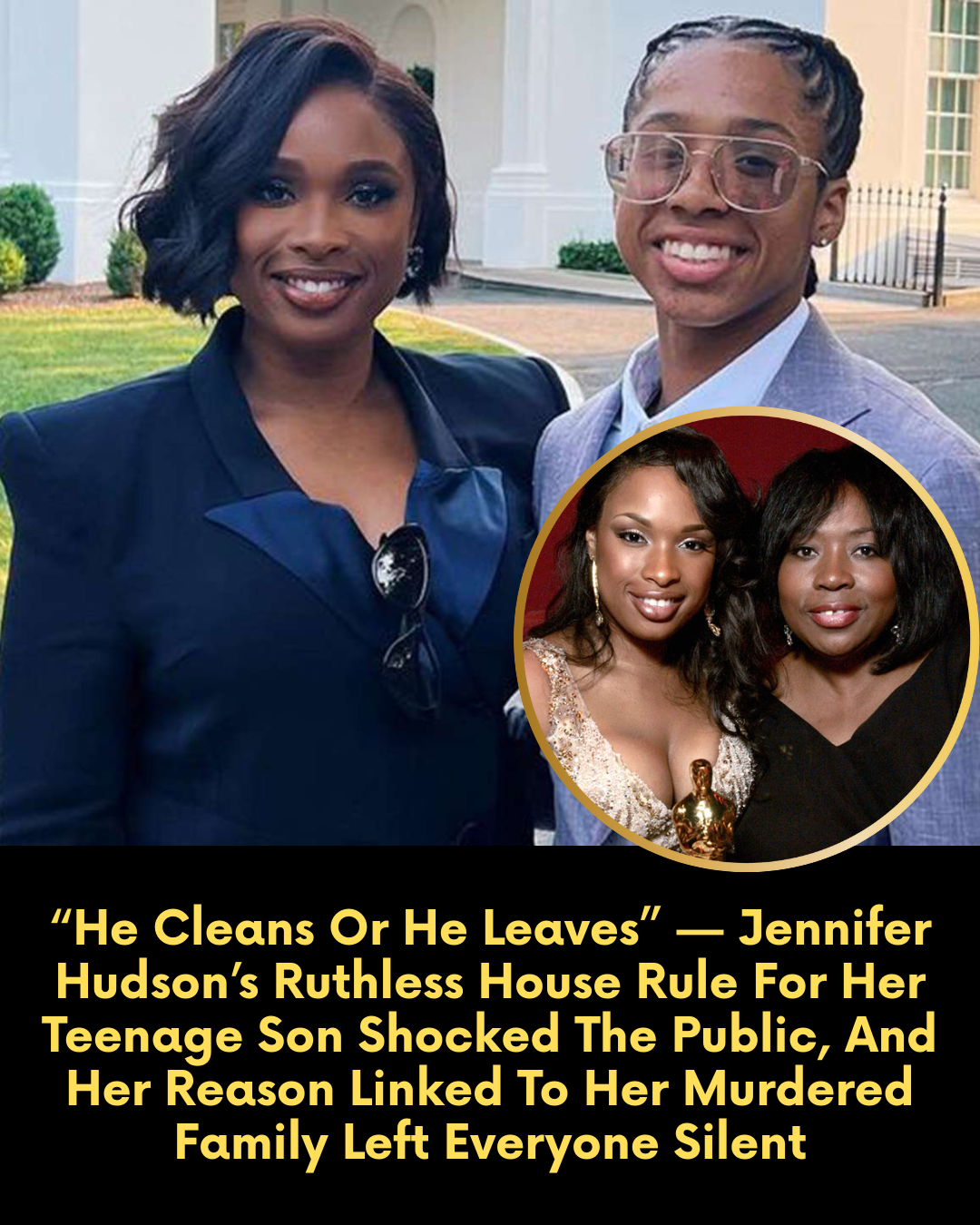 “He Cleans Or He Leaves” — Jennifer Hudson’s Ruthless House Rule For Her Teenage Son Shocked The Public, And Her Reason Linked To Her Murdered Family Left Everyone Silent