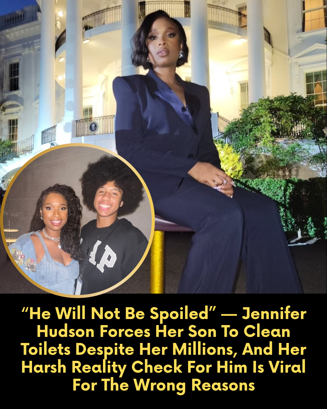 “He Will Not Be Spoiled” — Jennifer Hudson Forces Her Son To Clean Toilets Despite Her Millions, And Her Harsh Reality Check For Him Is Viral For The Wrong Reasons