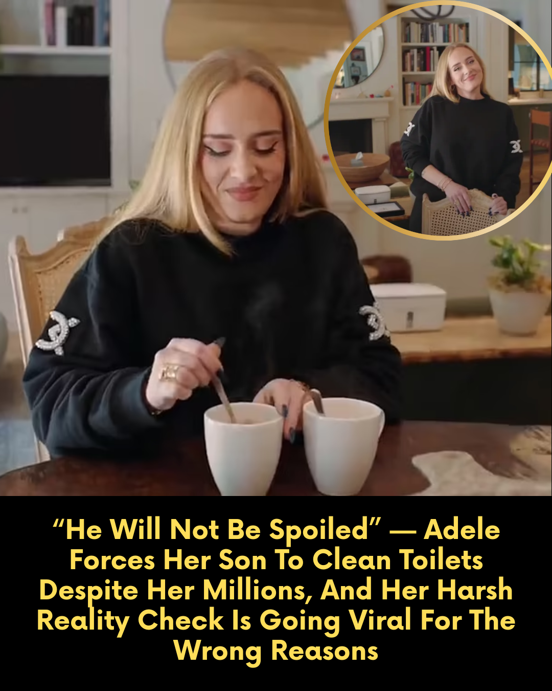 “He Will Not Be Spoiled” — Adele Forces Her Son To Clean Toilets Despite Her Millions, And Her Harsh Reality Check Is Going Viral For The Wrong Reasons.