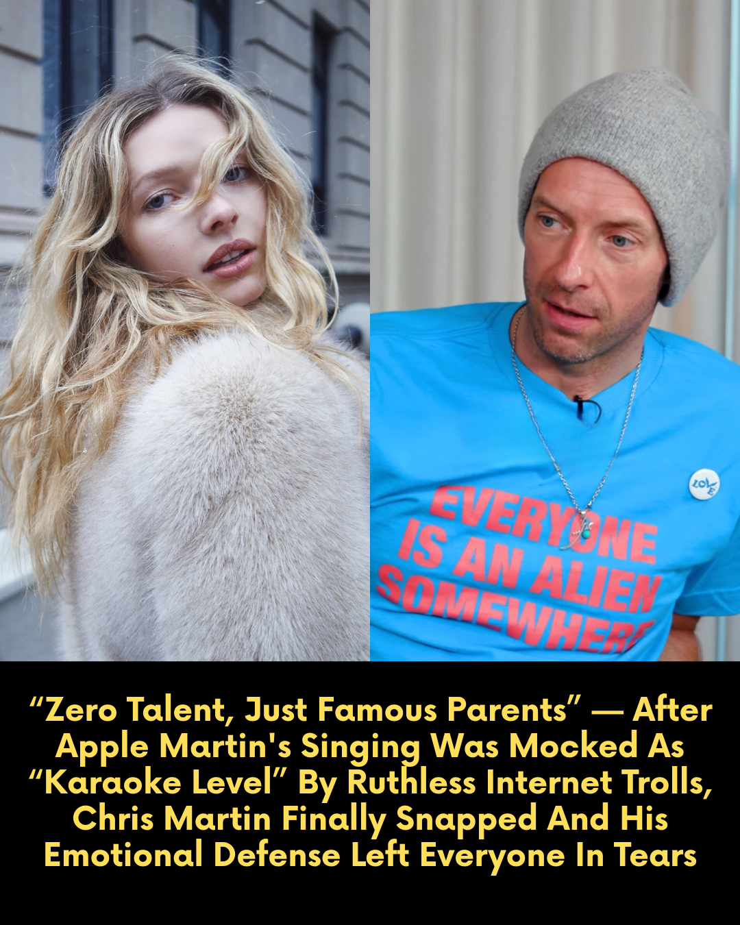 “Zero Talent, Just Famous Parents” — After Apple Martin’s Singing Was Mocked As “Karaoke Level” By Ruthless Internet Trolls, Chris Martin Finally Snapped And His Emotional Defense Left Everyone In Tears
