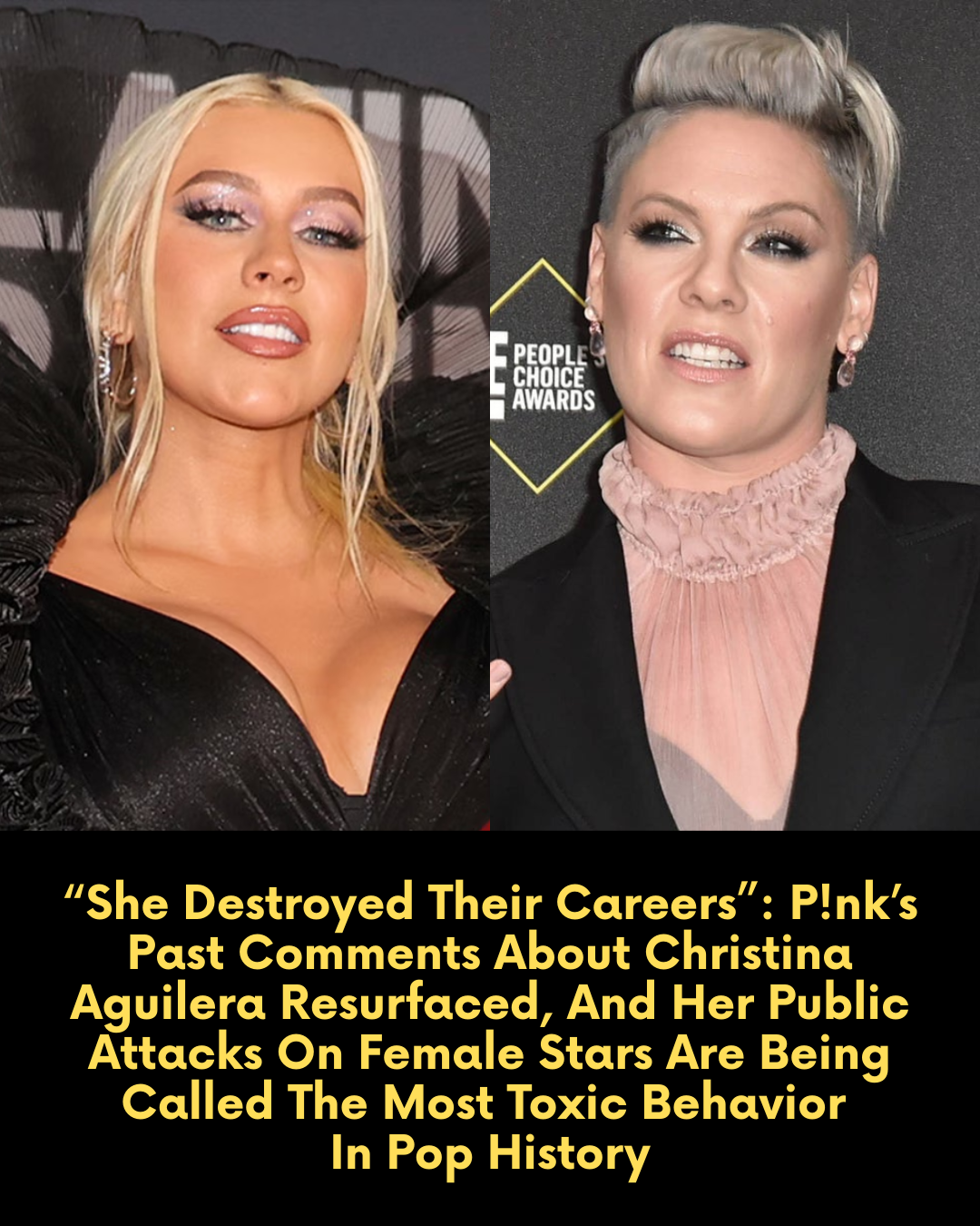 “She Destroyed Their Careers” — P!nk’s Past Comments About Christina Aguilera Resurfaced, And Her Public Attacks On Female Stars Are Being Called The Most Toxic Behavior In Pop History