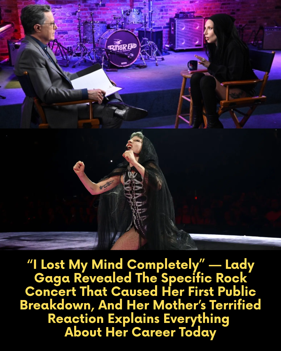 “I Lost My Mind Completely” — Lady Gaga Revealed The Specific Rock Concert That Caused Her First Public Breakdown, And Her Mother’s Terrified Reaction Explains Everything About Her Career Today