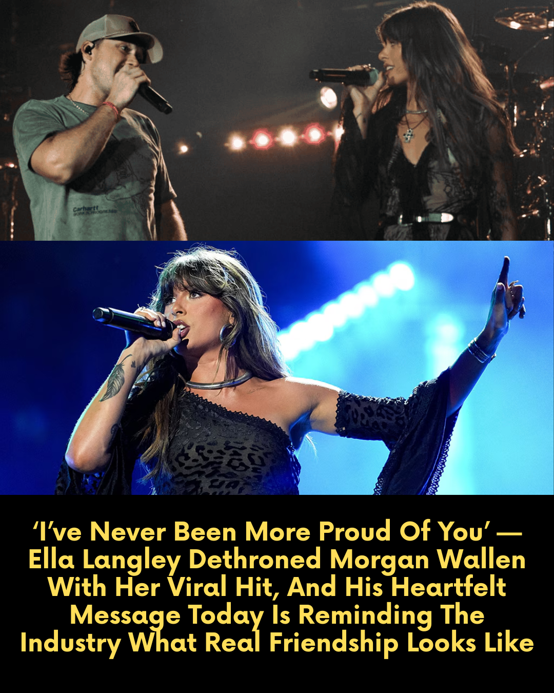 ‘I’ve Never Been More Proud Of You’ — Ella Langley Dethroned Morgan Wallen With Her Viral Hit, And His Heartfelt Message Today Is Reminding The Industry What Real Friendship Looks Like