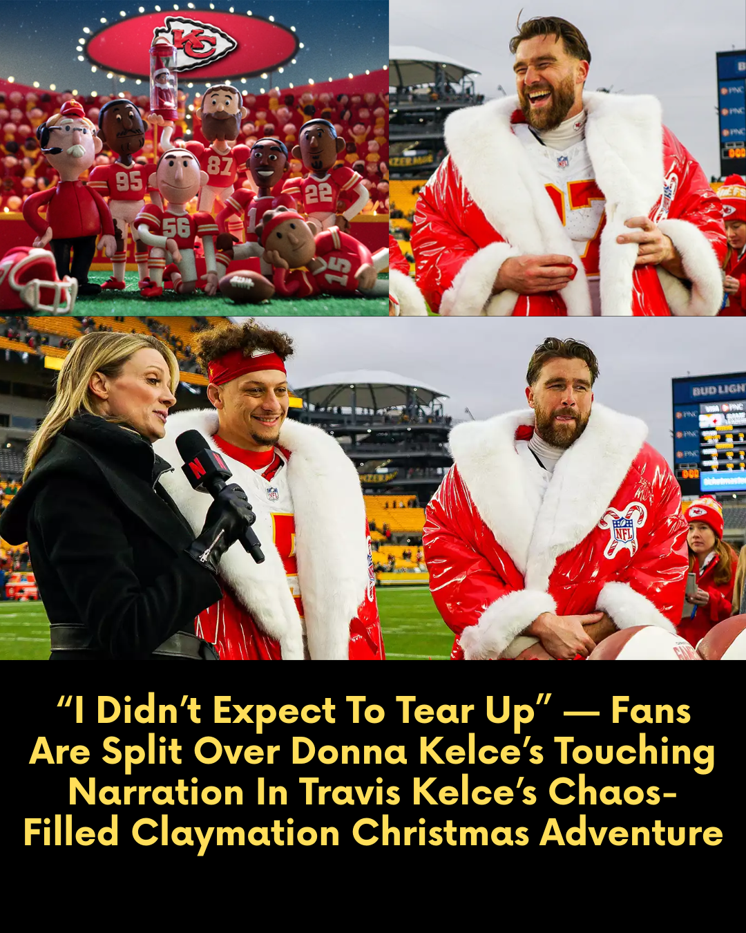 “I Didn’t Expect To Tear Up” — Fans Are Split Over Donna Kelce’s Touching Narration In Travis Kelce’s Chaos-Filled Claymation Christmas Adventure