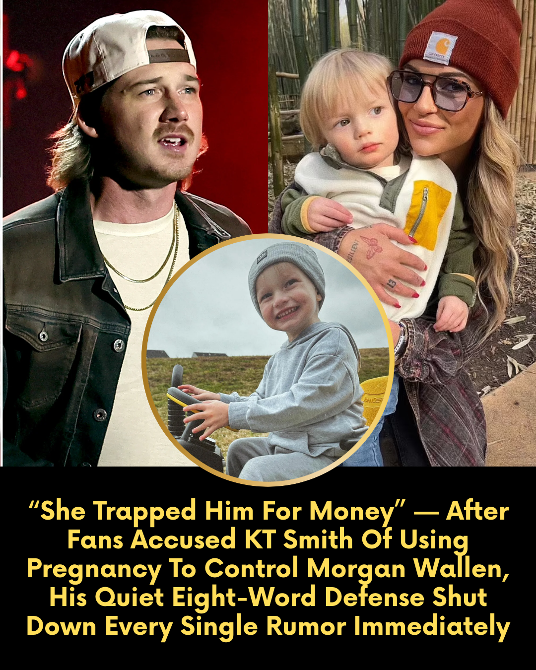 “She Trapped Him For Money” — After Fans Accused KT Smith Of Using Pregnancy To Control Morgan Wallen, His Quiet Eight-Word Defense Shut Down Every Single Rumor Immediately