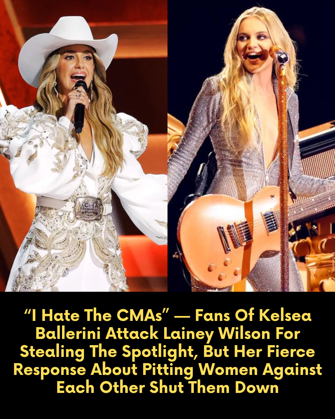 “I Hate The CMAs” — Fans Of Kelsea Ballerini Attack Lainey Wilson For Stealing The Spotlight, But Her Fierce Response About Pitting Women Against Each Other Shut Them Down
